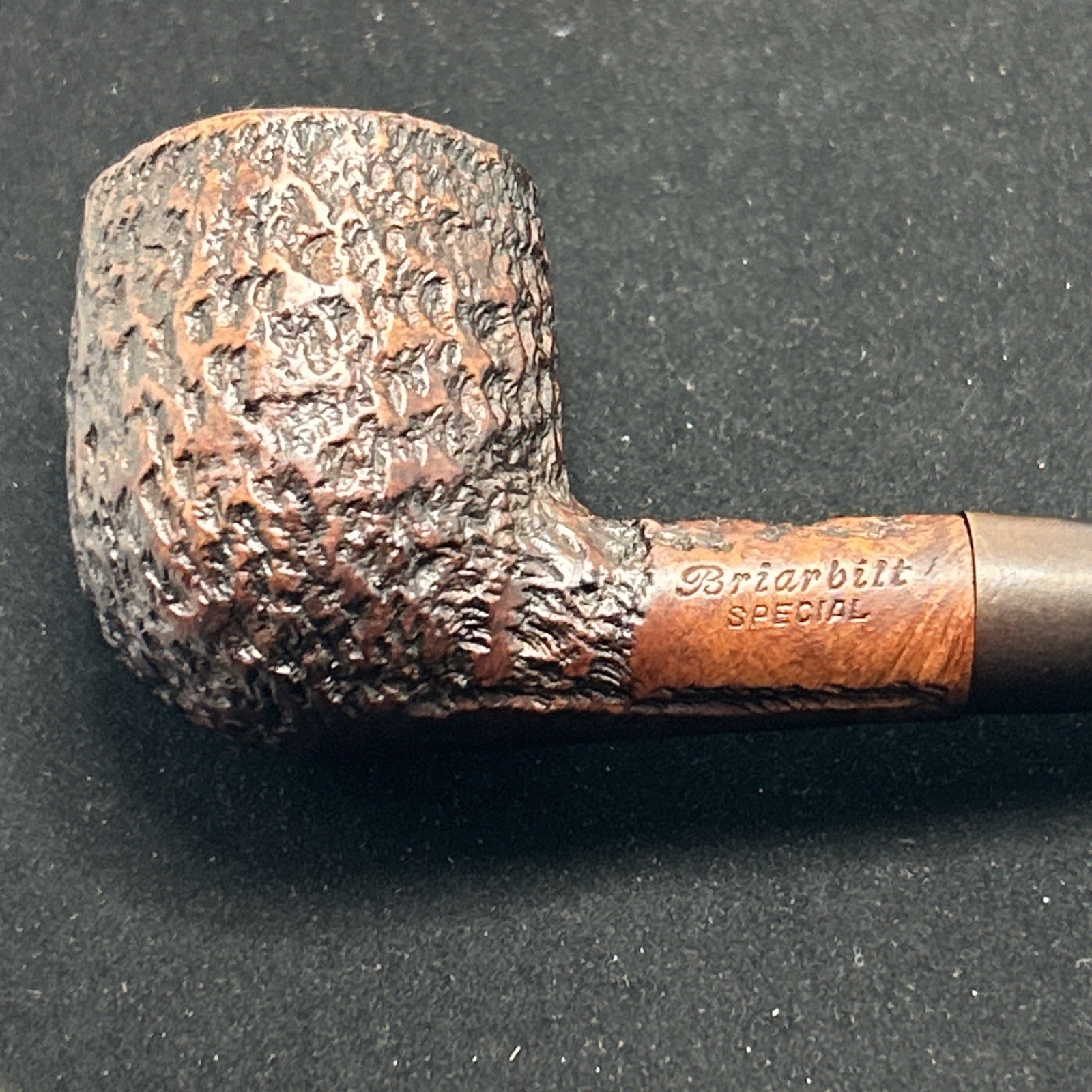 Briarbilt Special Imported Briar Billiard Rusticated Vintage Estate Tobacco Pipe
