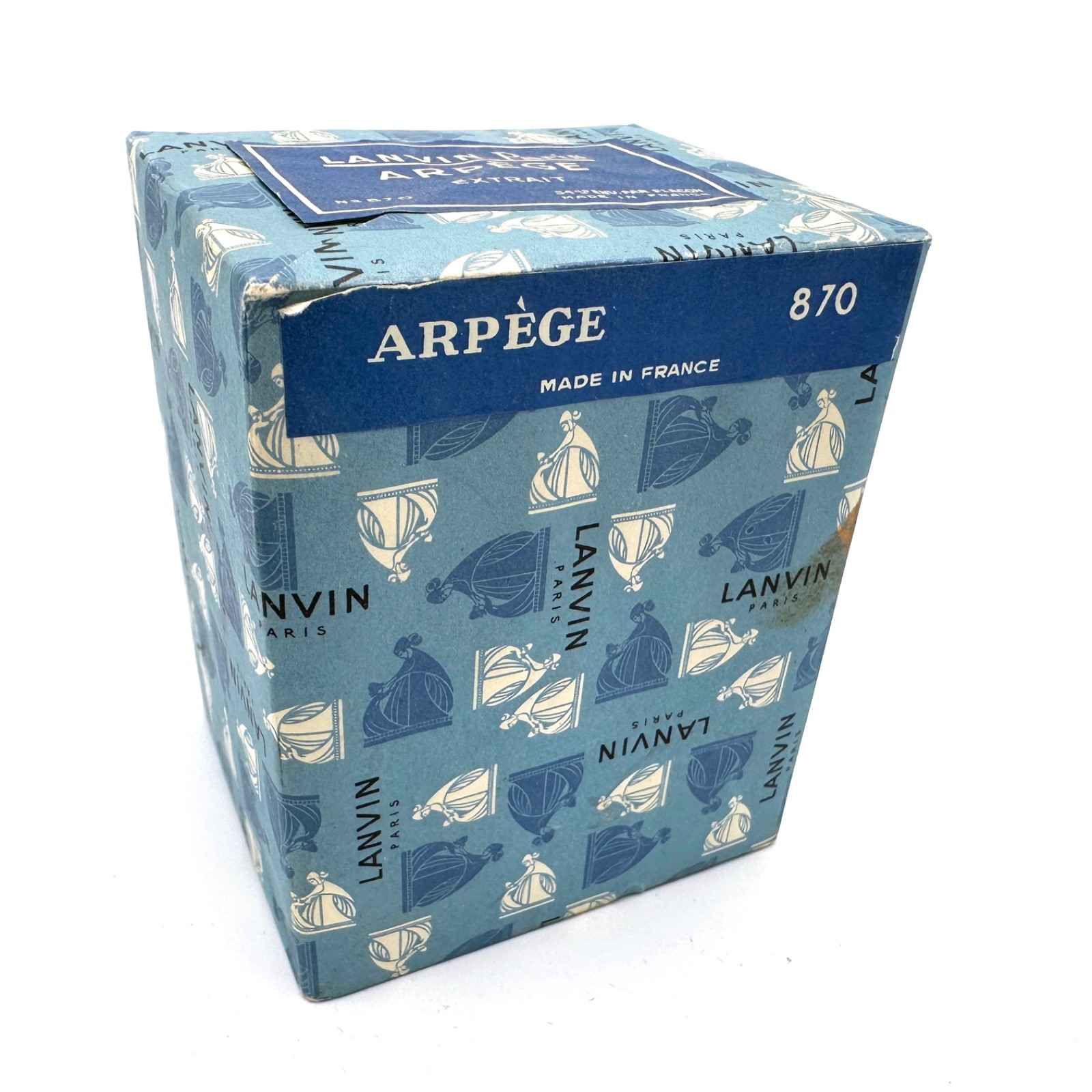 1950s - 60s LANVIN Paris Arpege Extrait Perfume New SEALED In Box Number 870