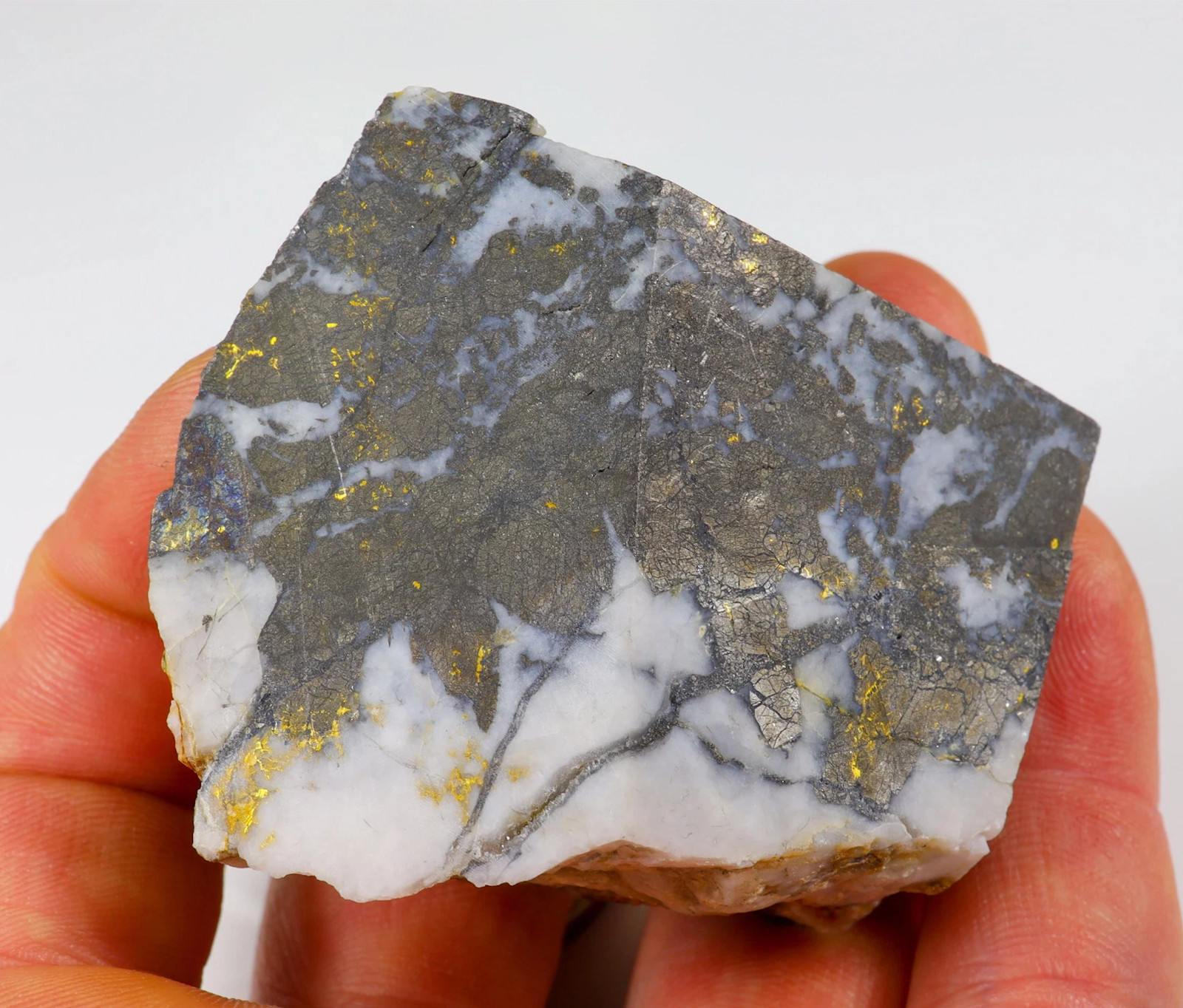 Gold-Bearing 102.04g Quartz Slab - Genuine from Sierra Nevada, California