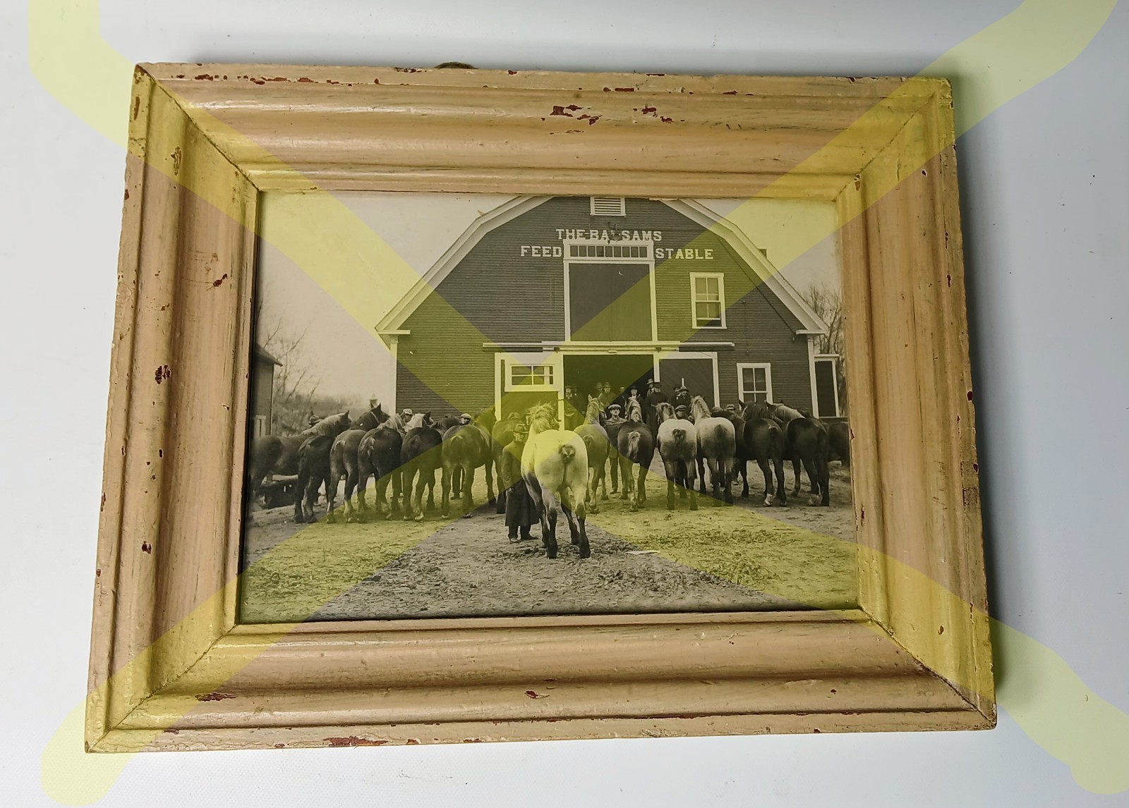 Early Original Antique Very Rare Balsams New Hampshire Feed Stables Photograph