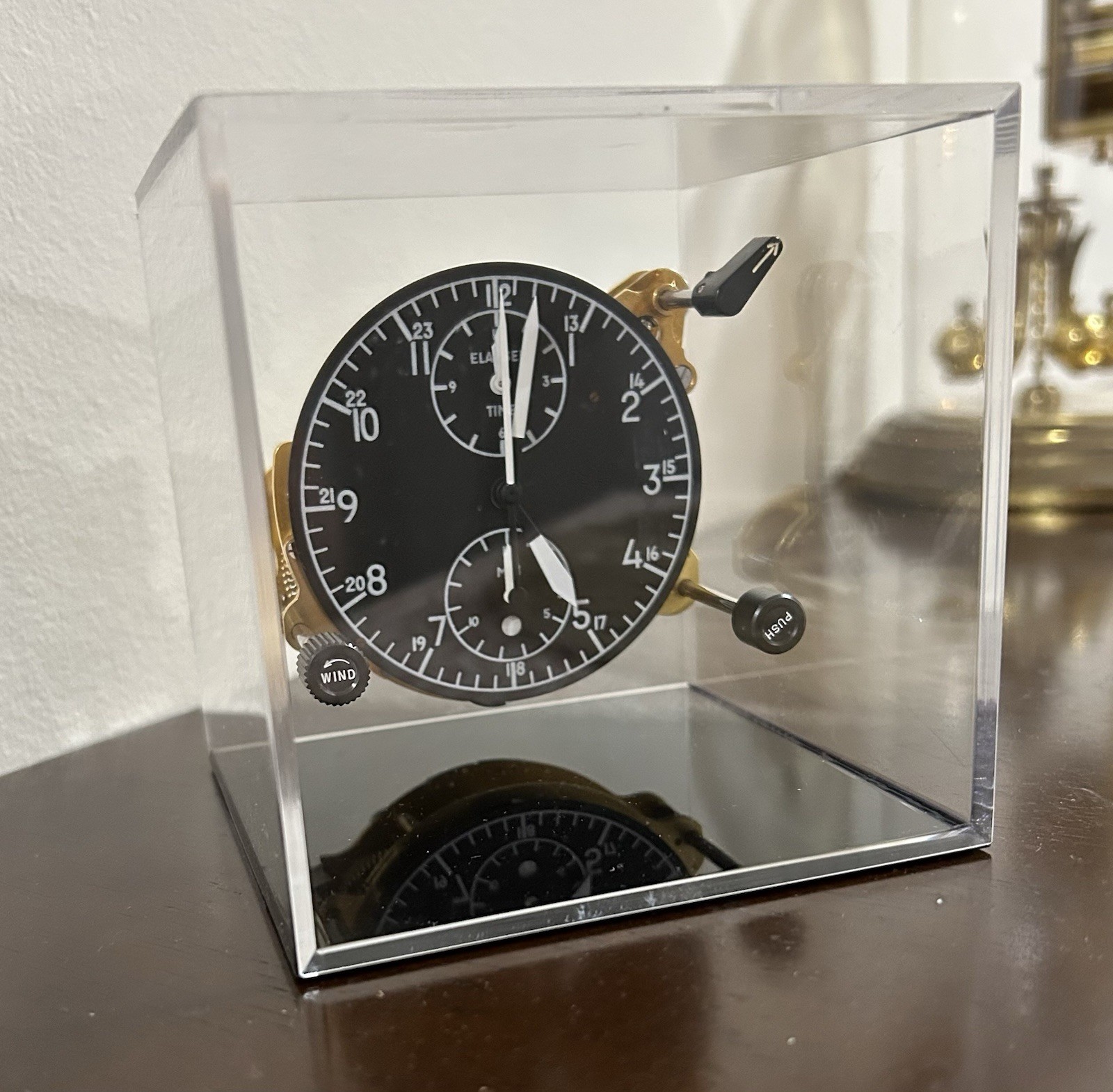 Vintage LeCoultre Aerosonic 8-Day Aircraft Clock Movement Display