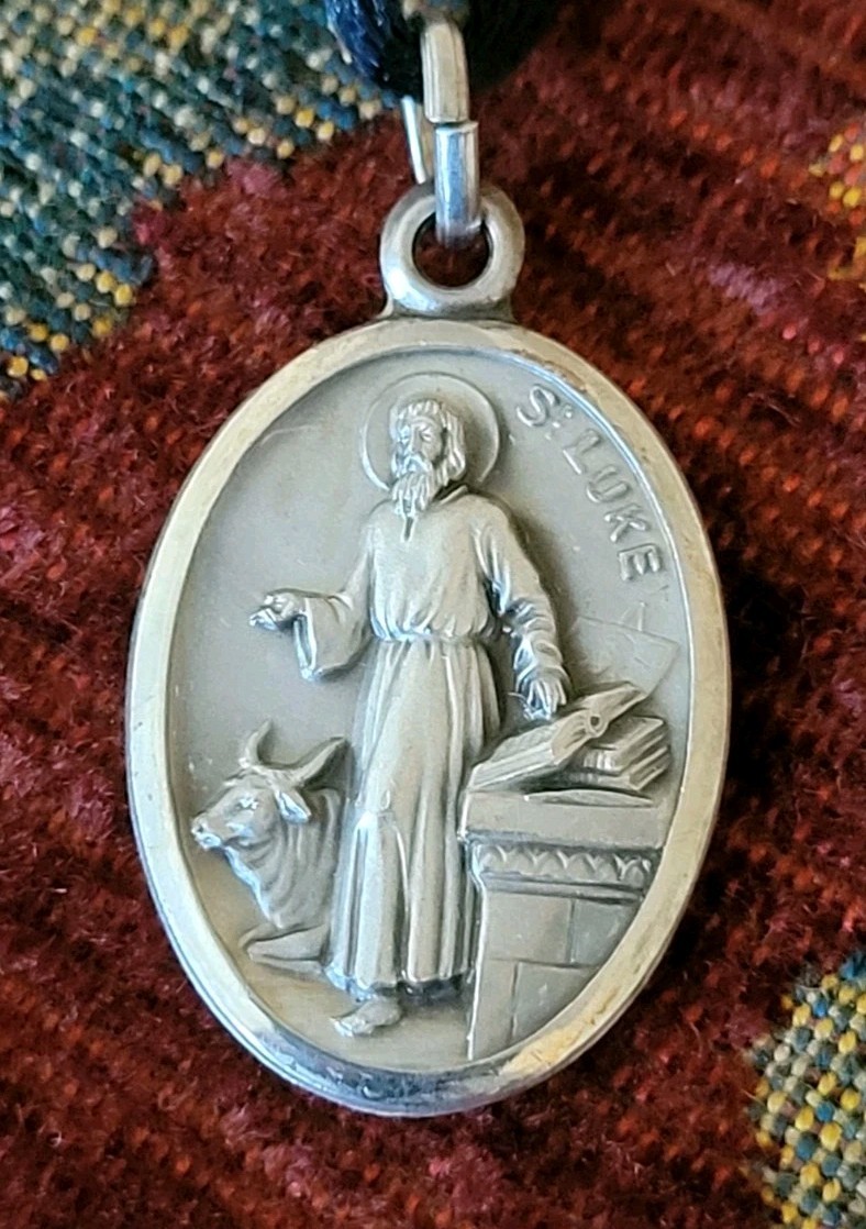 Sts. Luke & Apollonia Sterling Vintage & New Medal Catholic Physicians Dentists