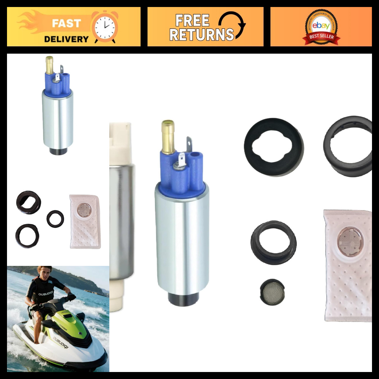 880596T55 880596T58 High and Low Pressure Fuel Pump for Mercury Marine Outboard