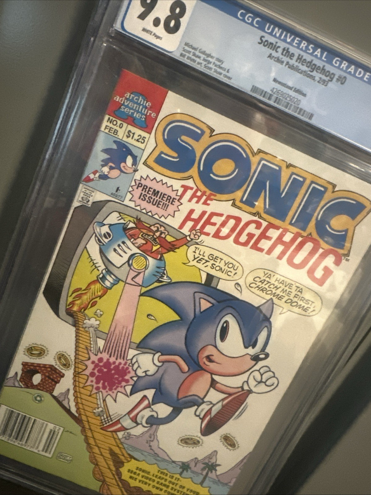 Sonic The Hedgehog #0 Newsstand Edition CGC 9.8 Limited Series (1993)