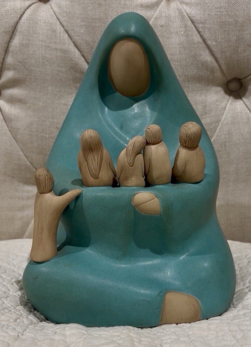 Vintage 1990 Jack Black Navajo Pottery Storyteller “Room for One More” 13” Large