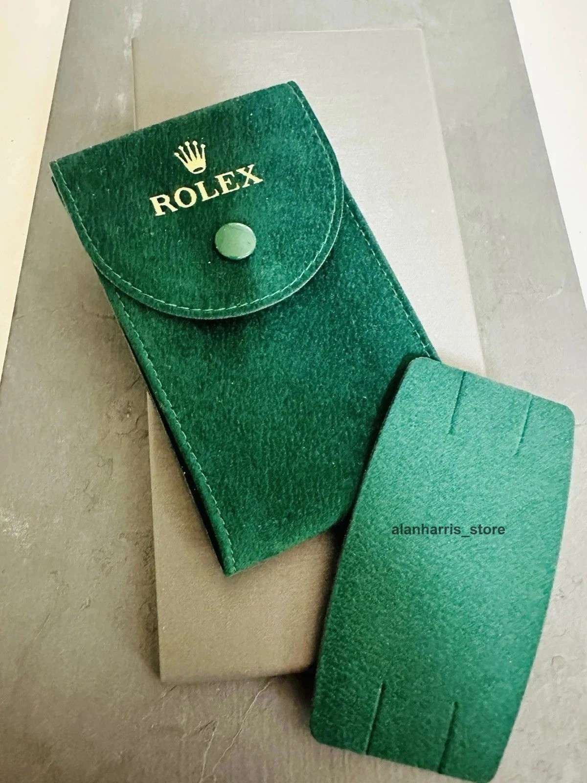 New Authentic ROLEX Green Suede Travel/Service Pouch