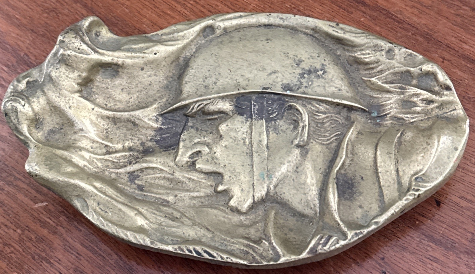 WWI-era Cast Metal Tray / Change Dish Marked “OUR LIBERATORS”