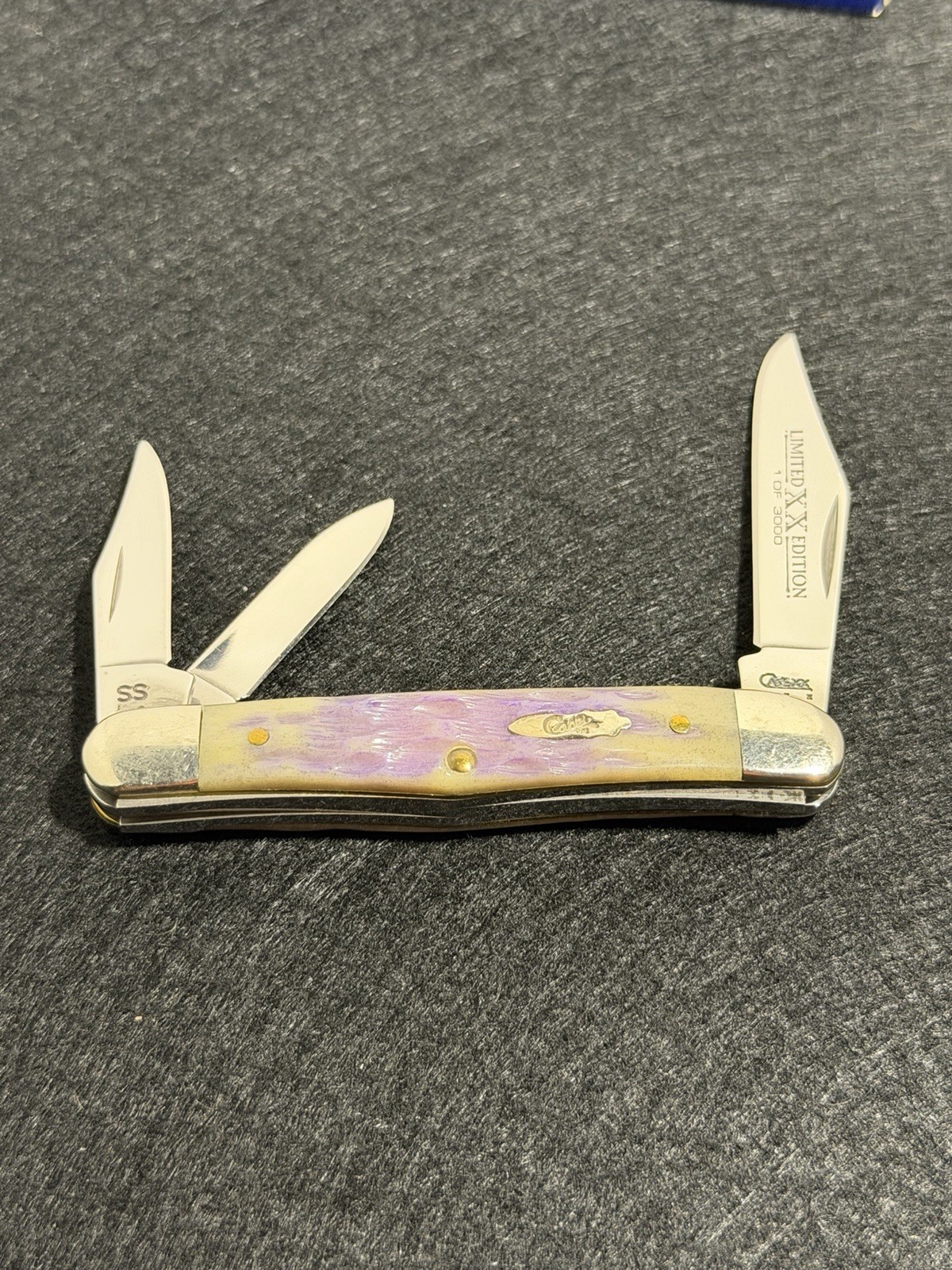 Case XX Periwinkle Humpback Whittler Used And Carried Nice Coloring W/ Box