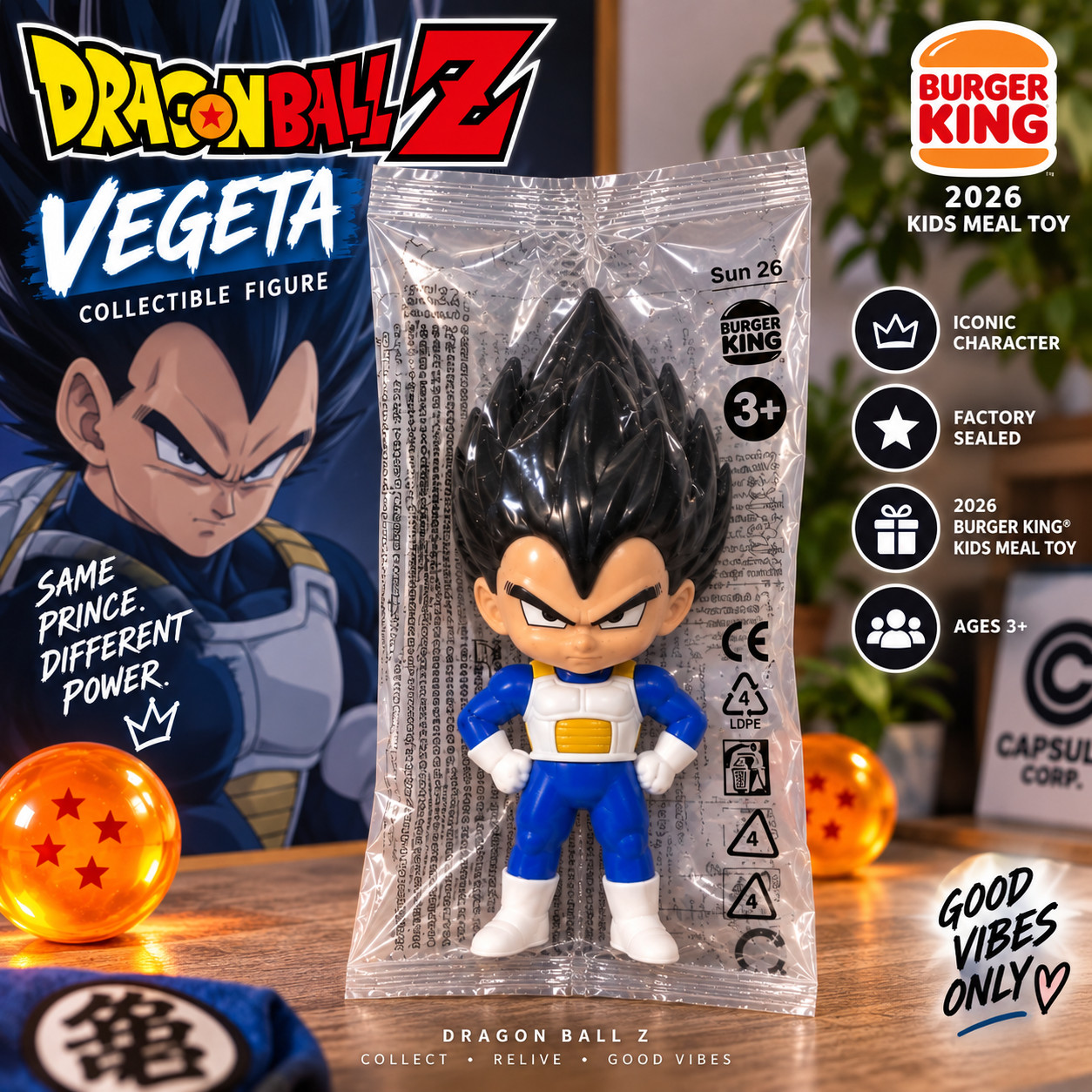 2026 Burger King Vegeta Toy Dragon Ball Super