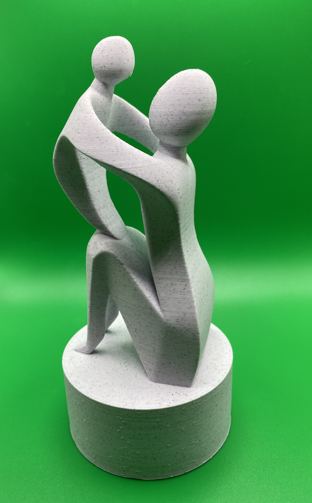 Mothers Day Gift 3D Printed Marble-Rock Plastic Filament 7 Inches Tall