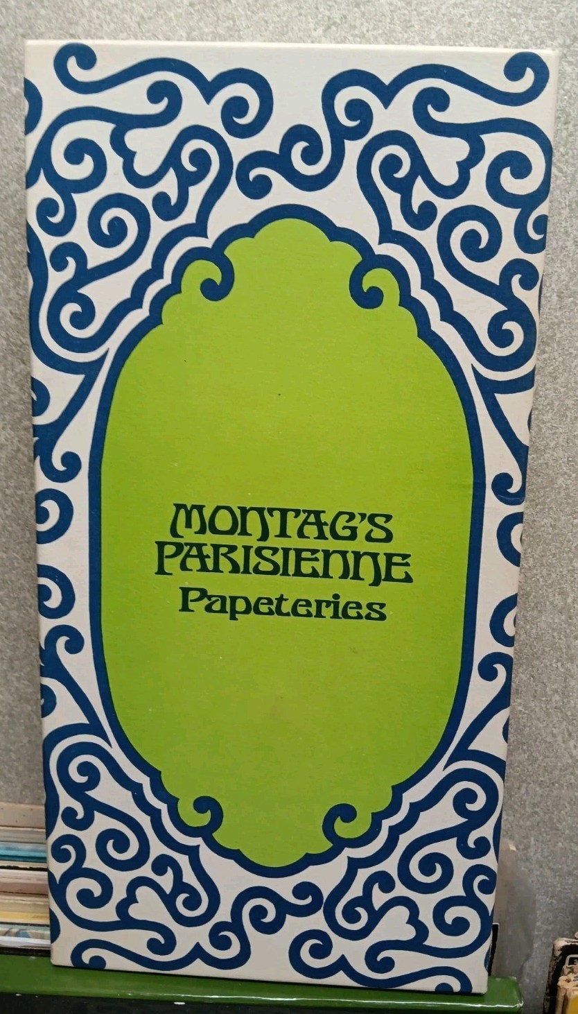 NIB MONTAG'S PARISIENNE PAPETERIES Stationery SET c.1960/70s SEALED BOX VINTAGE 