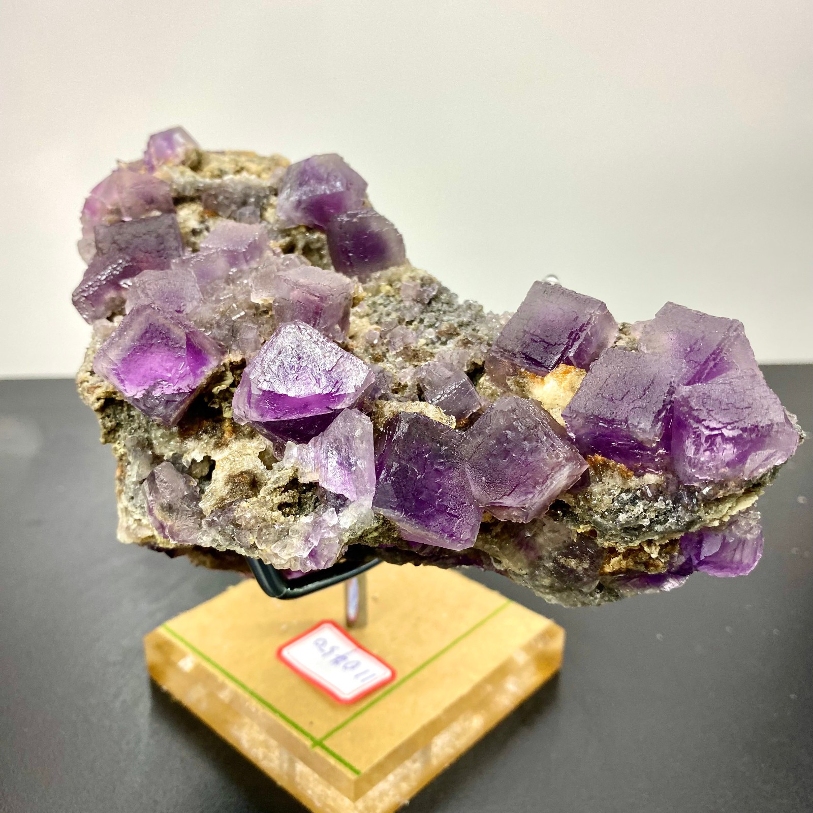 1.71LB  Rare transparent purple cubic fluorite mineral crystal sample/Chin