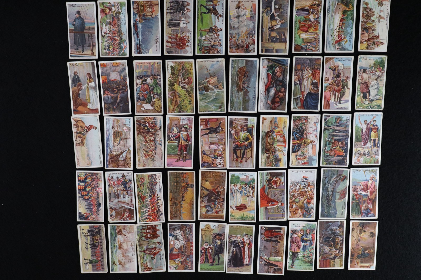 CVR277 Wills Cigarette Cards Historic Events 1912 Complete Set 50