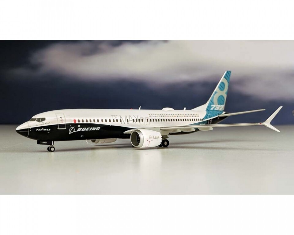 Inflight KJ-B73M-095 Boeing 737-Max 8 House Color N8701Q Diecast 1/200 Jet Model