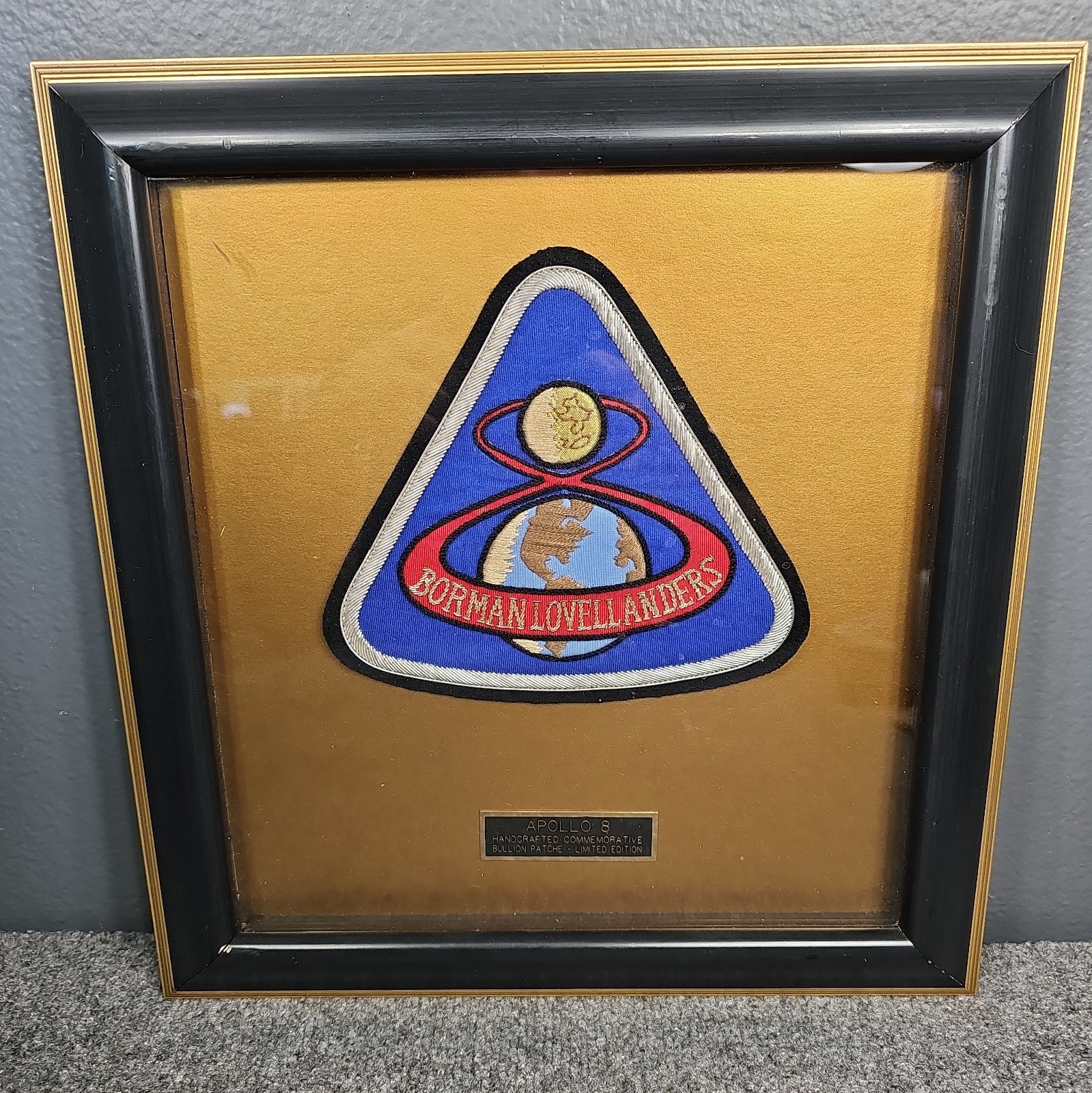 RARE Vtg NASA Apollo 8 Bullion 3D Patch Plaque Limited Edition /100 RARE Vtg NASA Apollo 8 Bullion 3D Patch Plaque Limited Edition /100