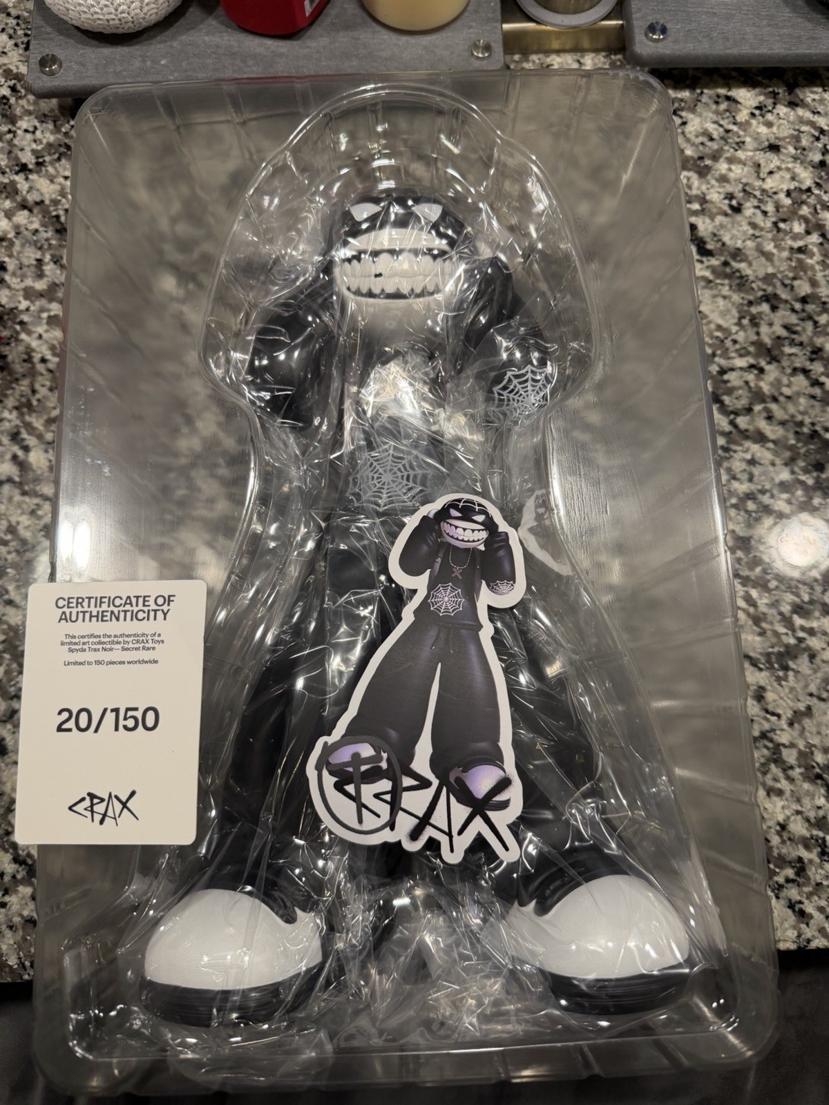 CRAX Toys Spyda Trax CHASE OG Spider-Man Noir  20/150 (BLACK)