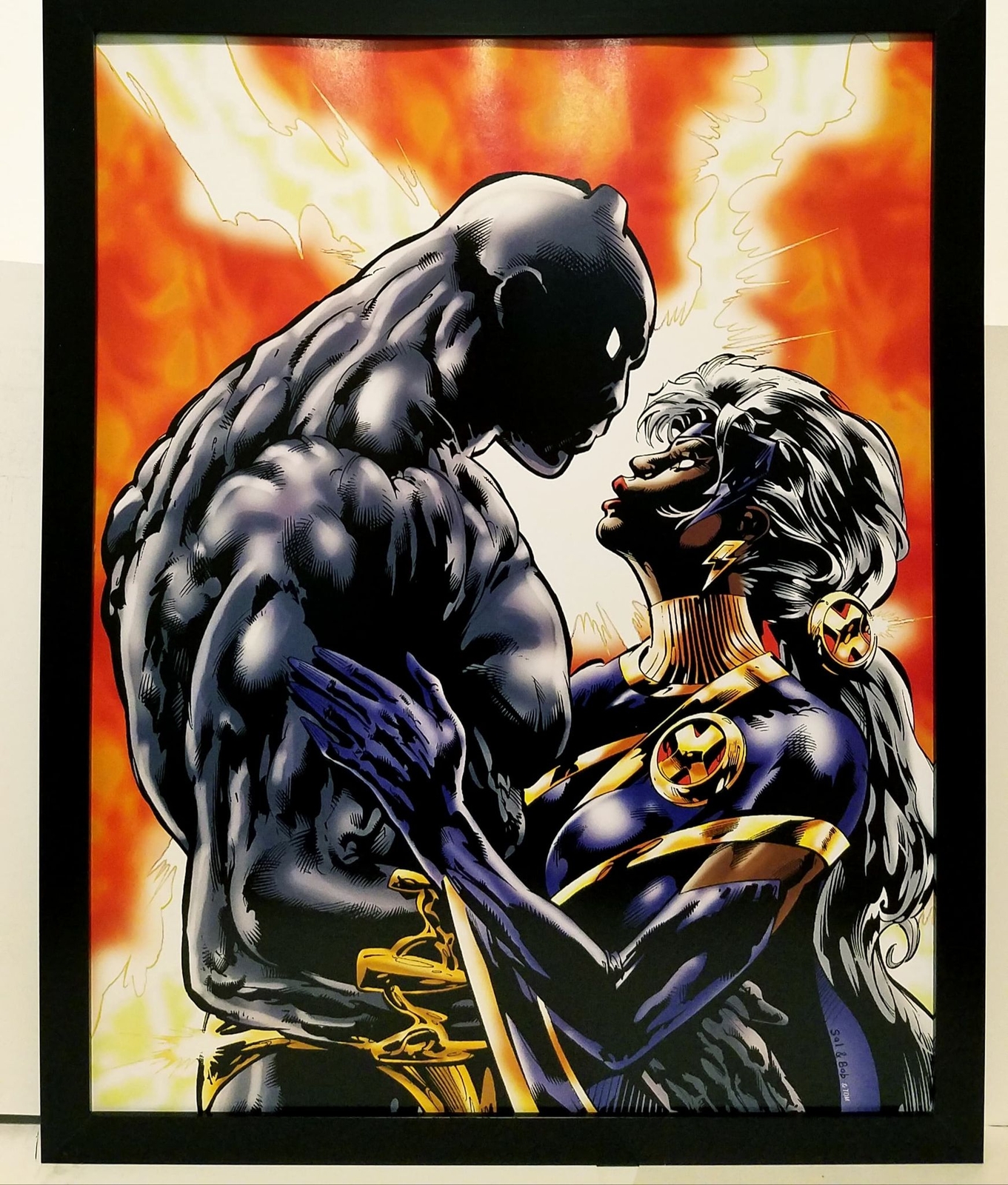 Black Panther Storm by Sal Velluto 11x14 FRAMED Marvel Comics Art Print Poster