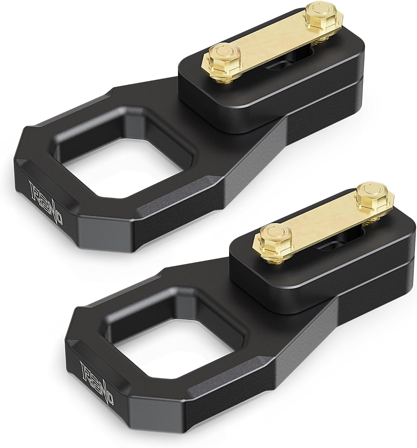 Tow Hooks, CNC Aluminum Front & Rear Truck Recovery Hooks(Black, 2Pcs)