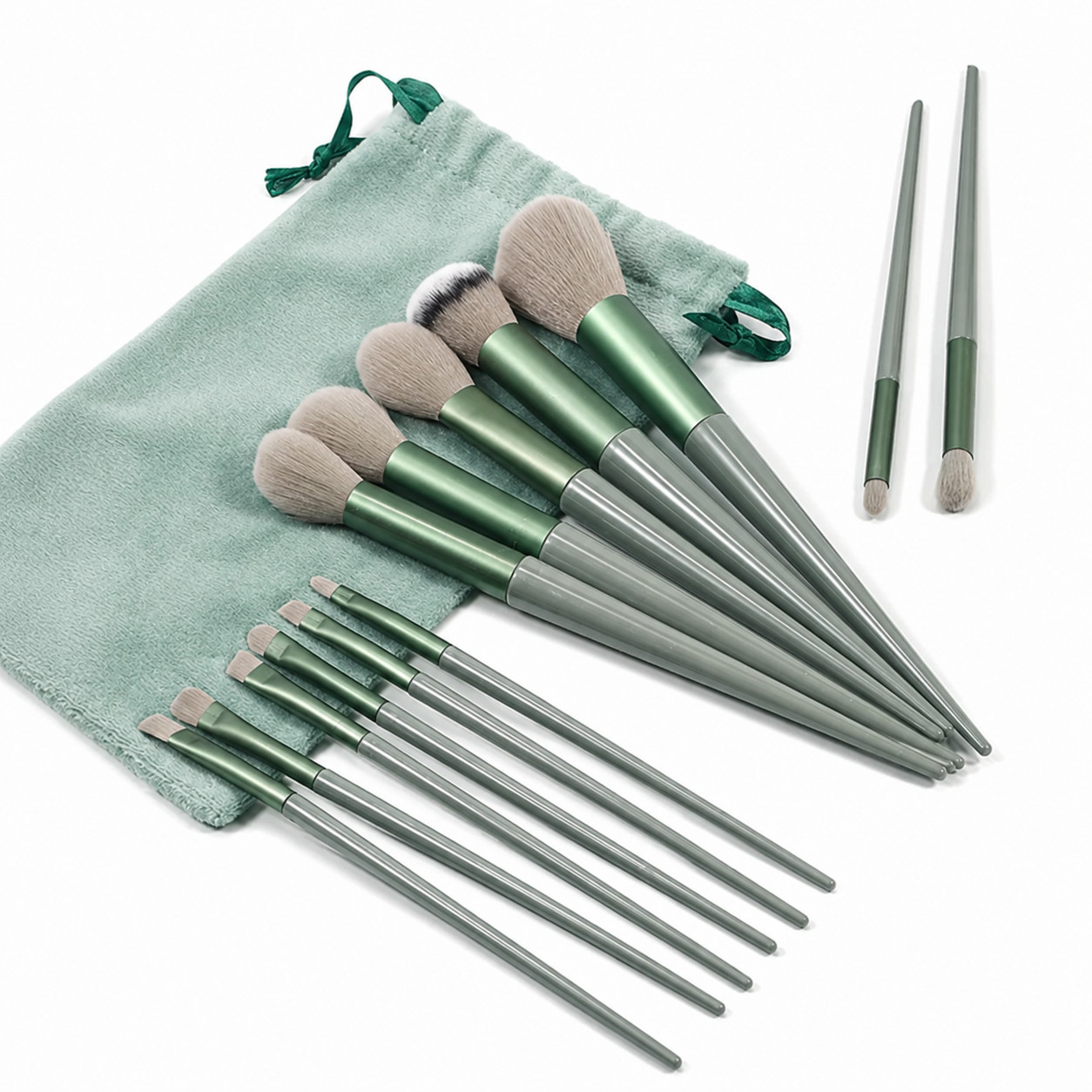 13Pcs Makeup Brush Set Soft Fluffy Fibers Foundation Powder Blush Eyeshadow Kabu