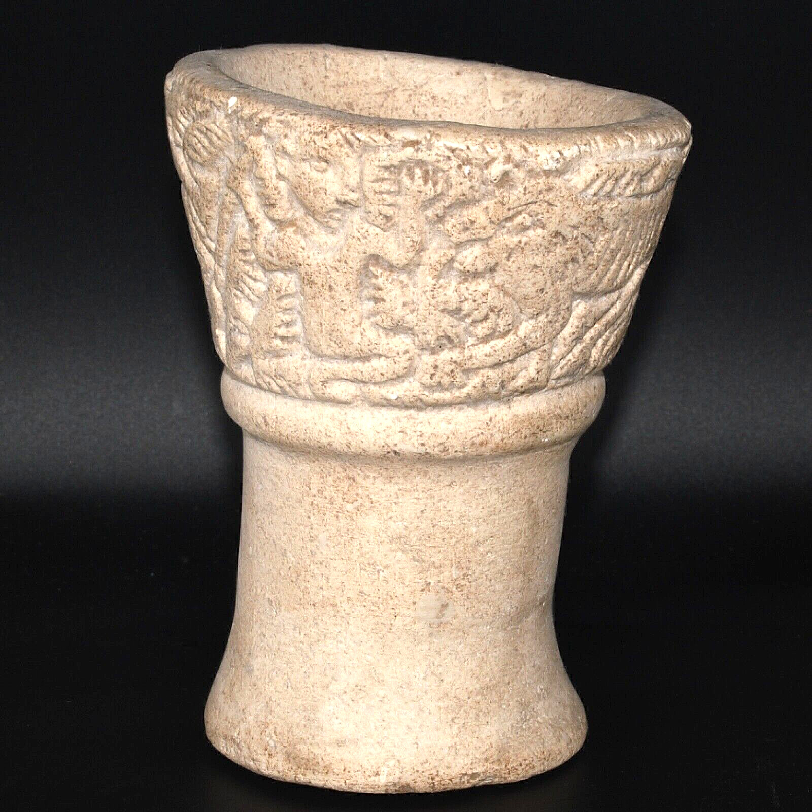 Genuine Ancient Bactrian Stone Chalice with Engravings Circa 2000 - 1500 BC