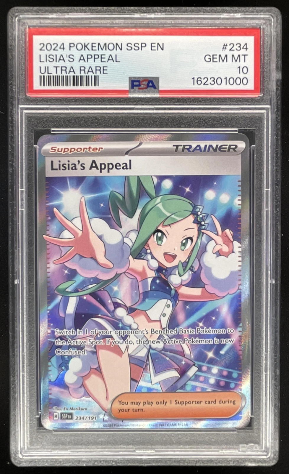 2024 Pokemon Surging Sparks #234/191 Lisia's Appeal PSA 10