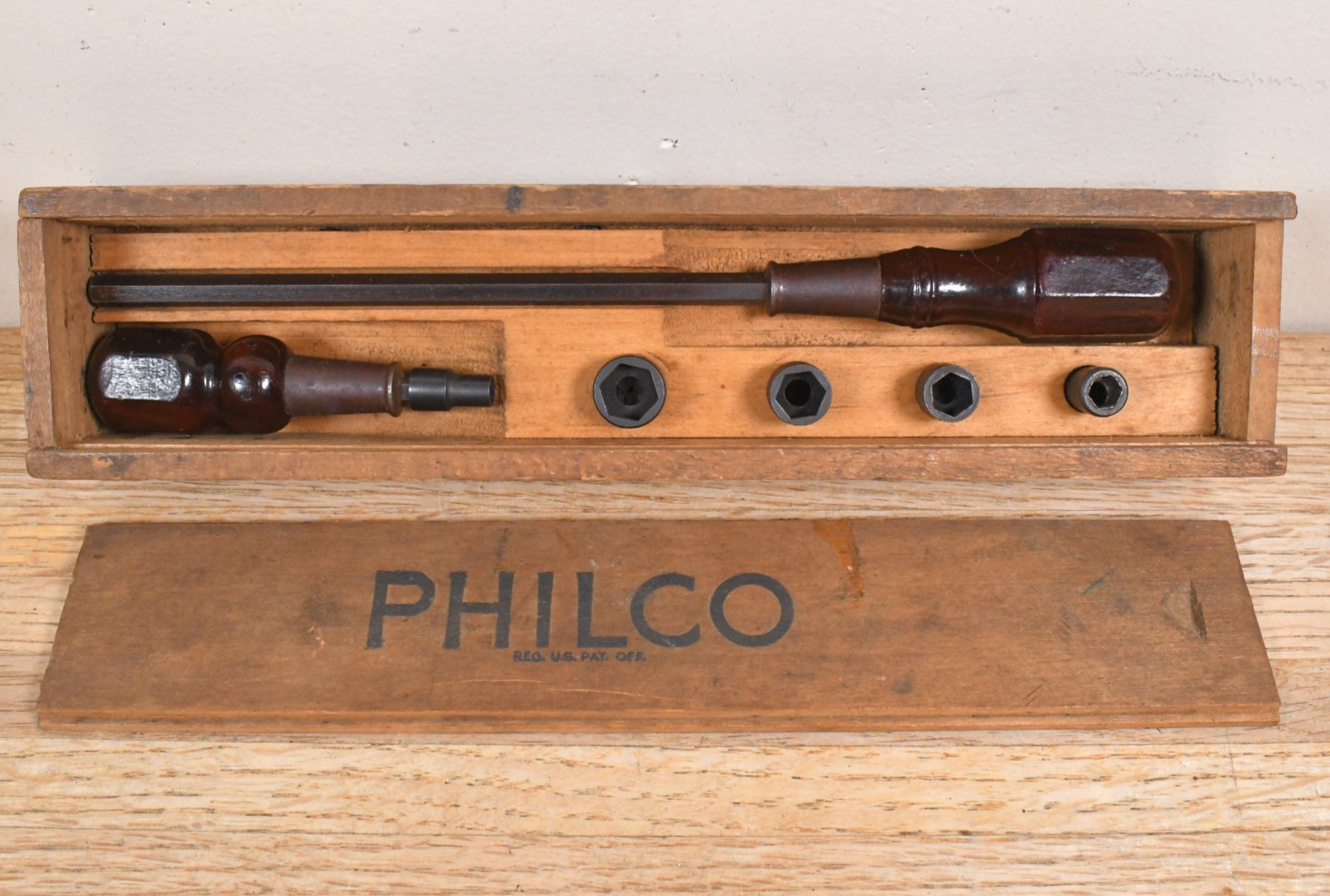 Rare Vtg 1940\'s -50\'s PHILCO Tube Radio or TV Service Tool Kit Nut Driver Set