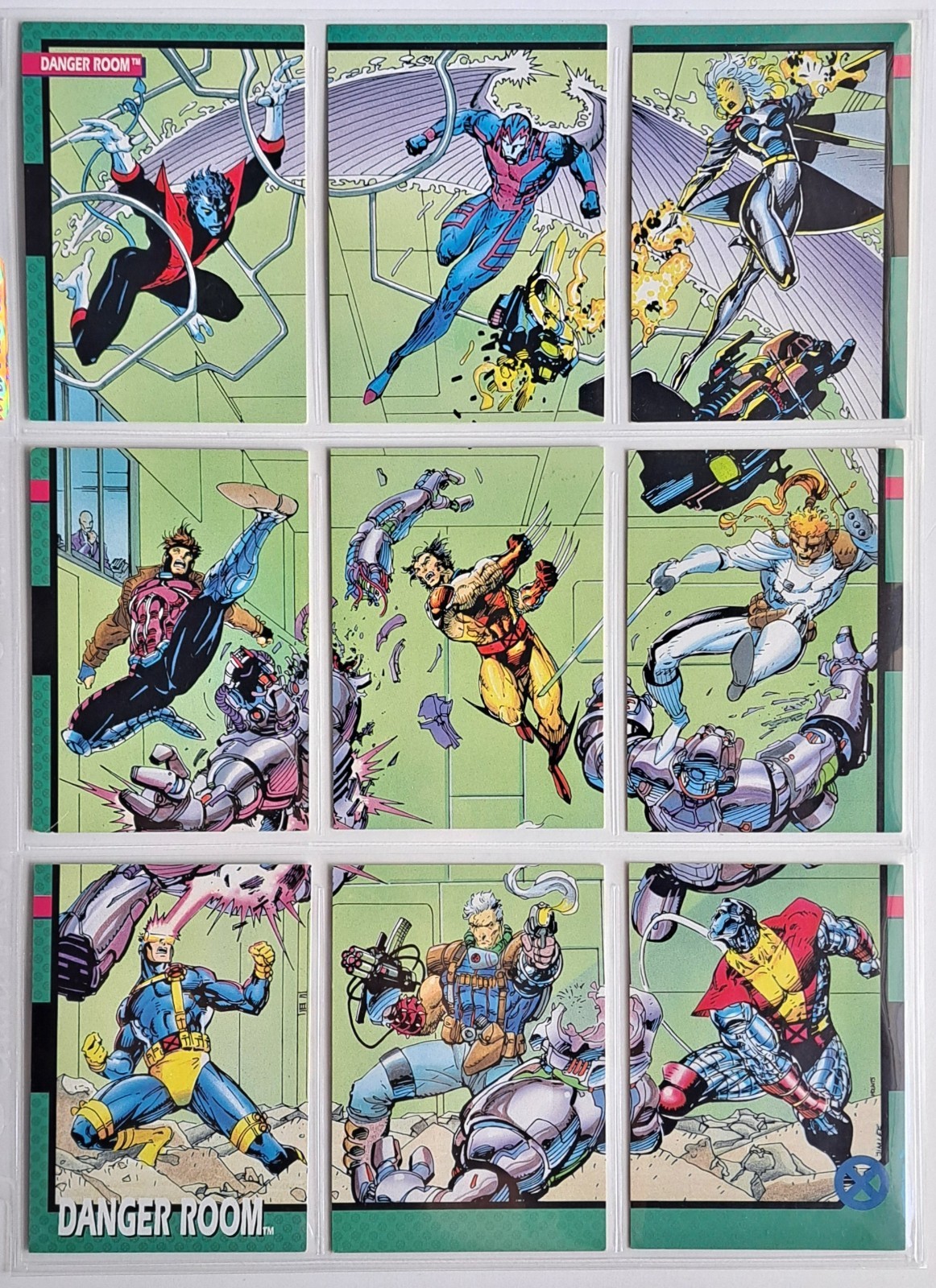 X-men Danger Room Vintage 1992 Marvel Impel 9 Card Complete Set #91-99