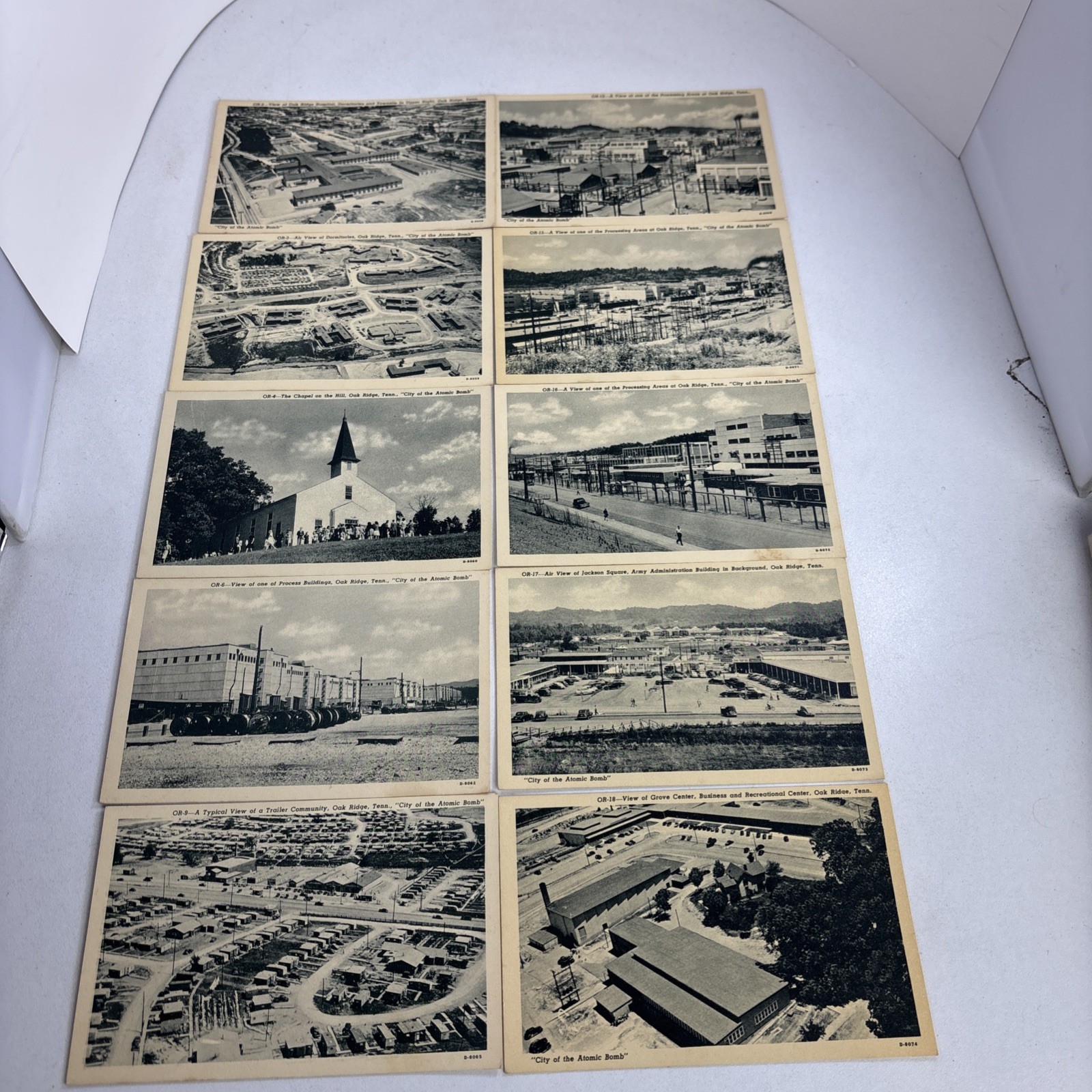 1940’s RPPC Knoxville Oak Ridge TN City Of The Atomic Bomb Plant Set of 10