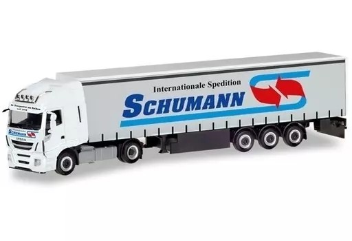 1/87 scale Iveco Stralis XP Curtain Canvas Semi-Trailer \