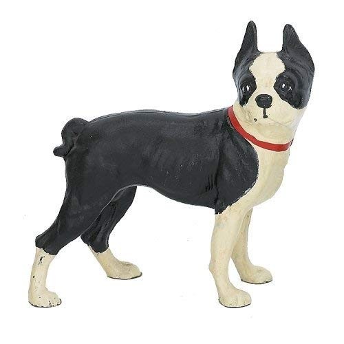 Large Cast Iron Standing Boston Terrier Dog Door Stop Doorstop - Weighs Over Large Cast Iron Standing Boston Terrier Dog Door Stop Doorstop - Weighs Over