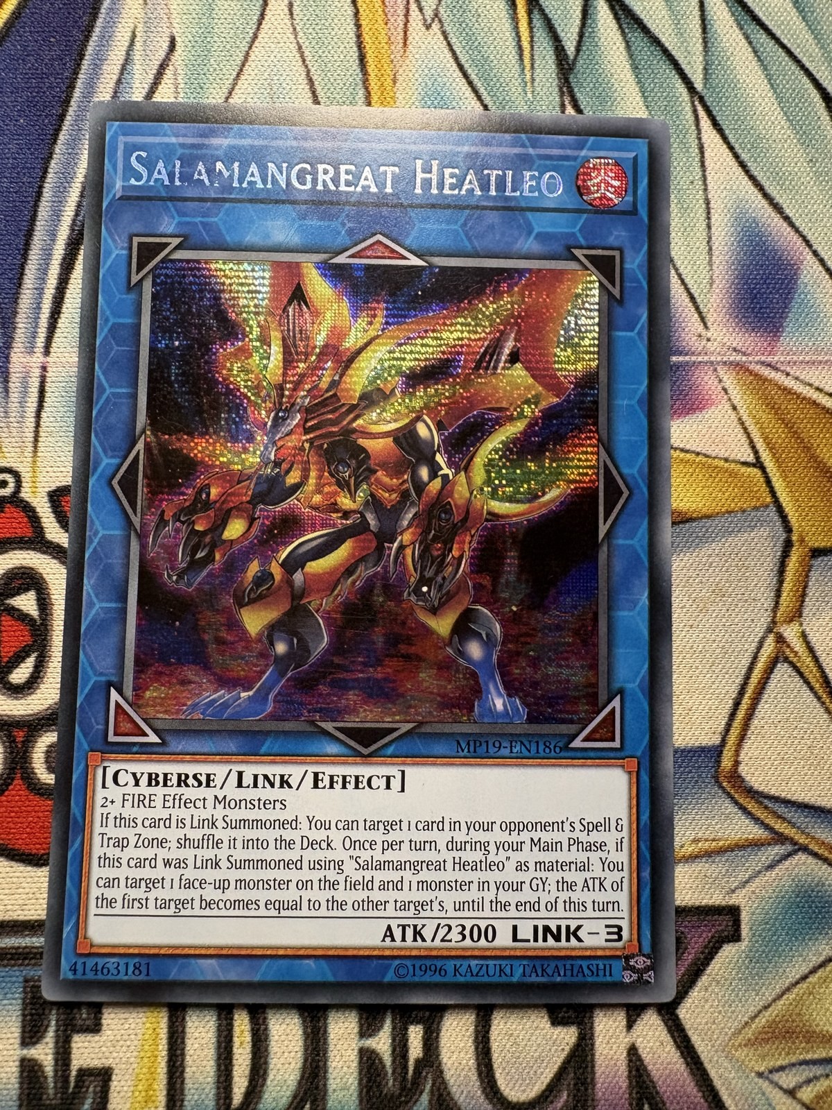 Yugioh Salamangreat Heatleo Prismatic Secret Rare - MP19-EN186 - English