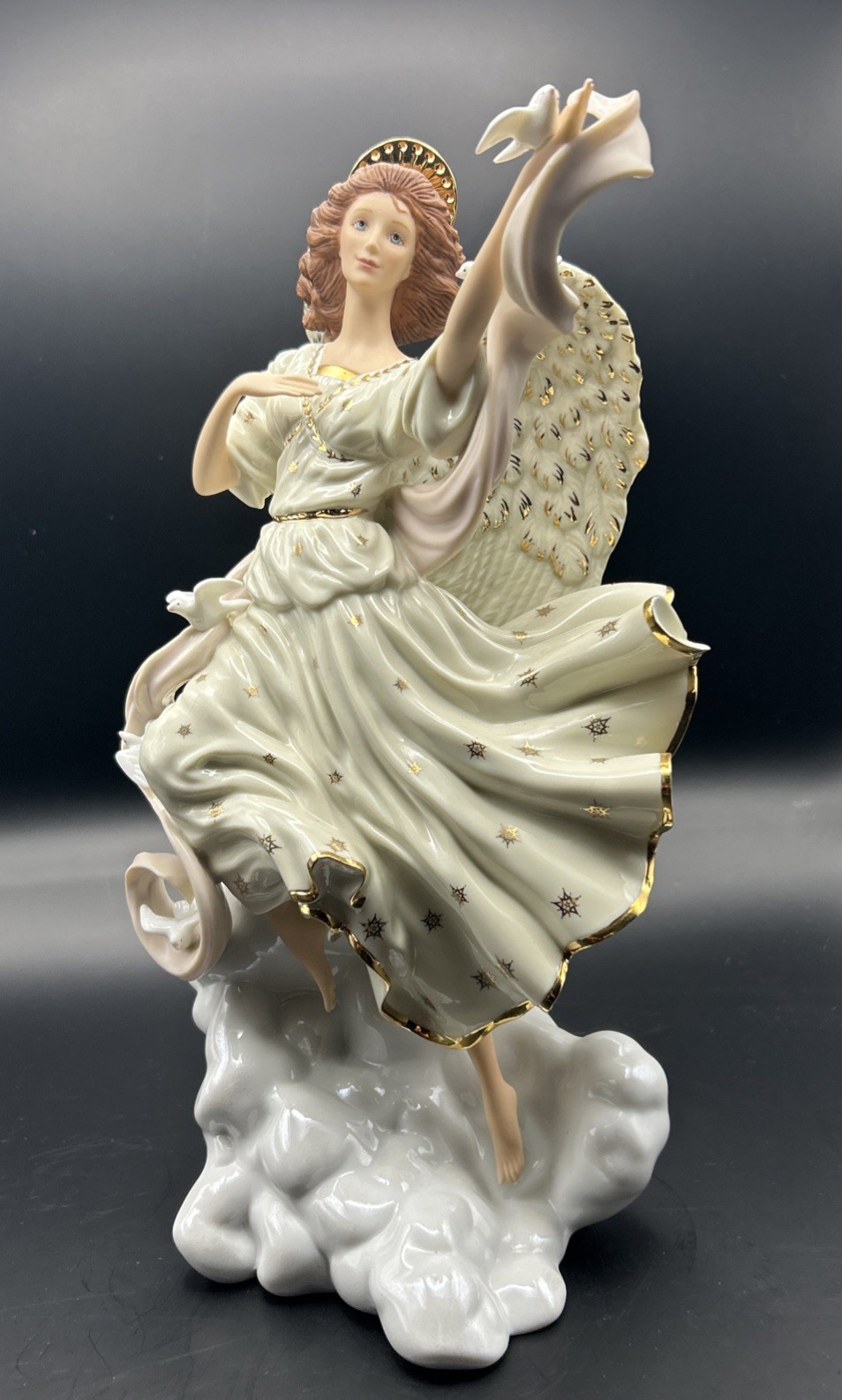 VTG Lenox Millennium Messenger Limited Edition Angel Figurine  Porcelain 12.5