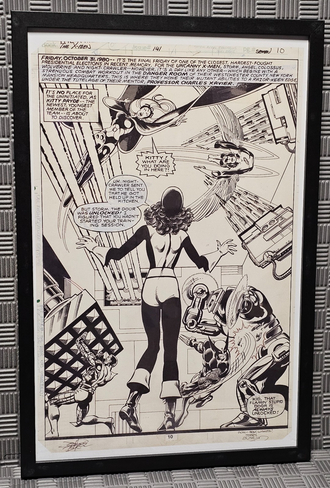 X-Men #141 page 10 John Byrne Framed 11x17 Original Art Poster Print