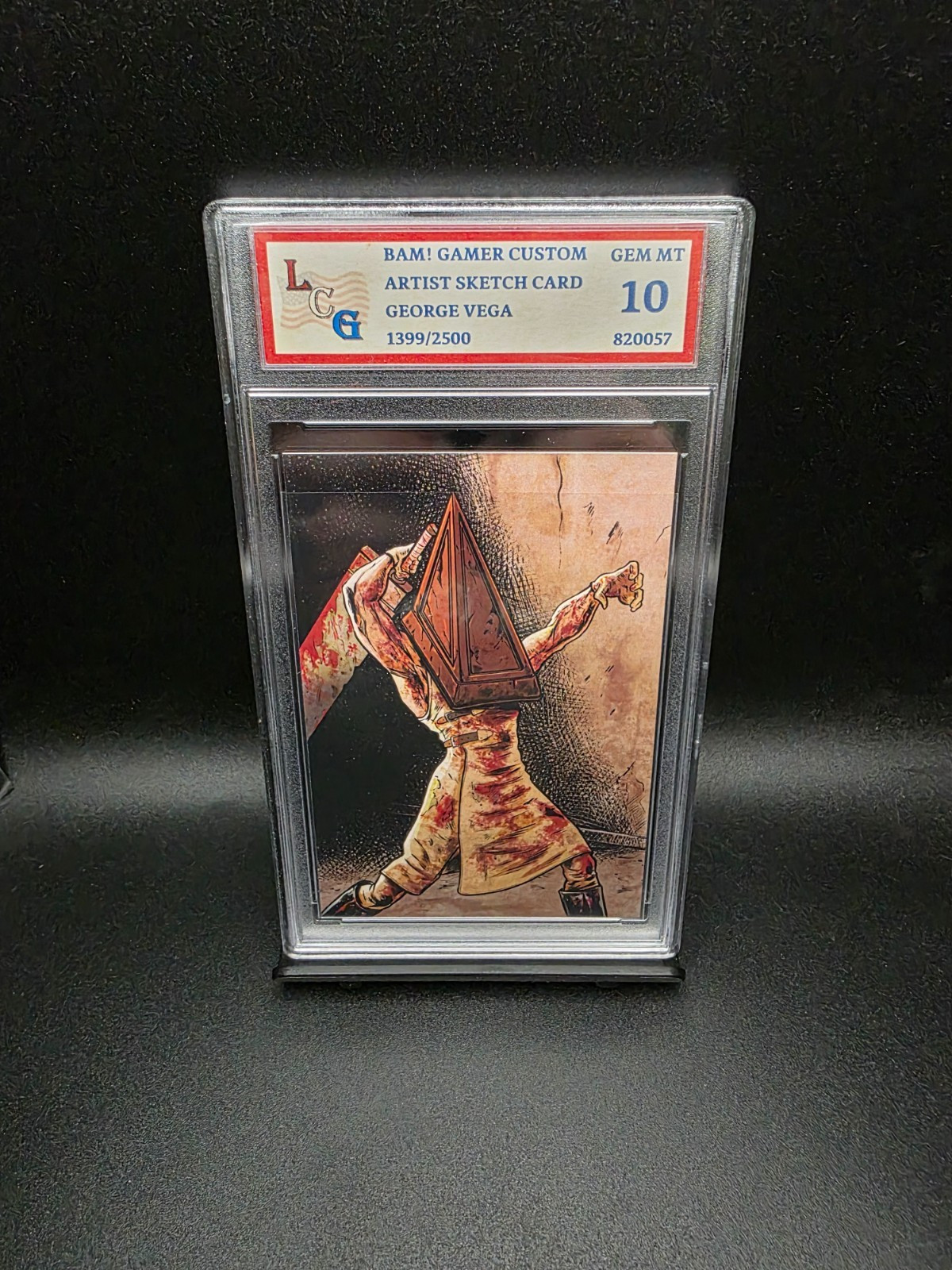 Pyramid Head Bam Gamer Box Artist Card George Vega 1399/2500 - Graded 10