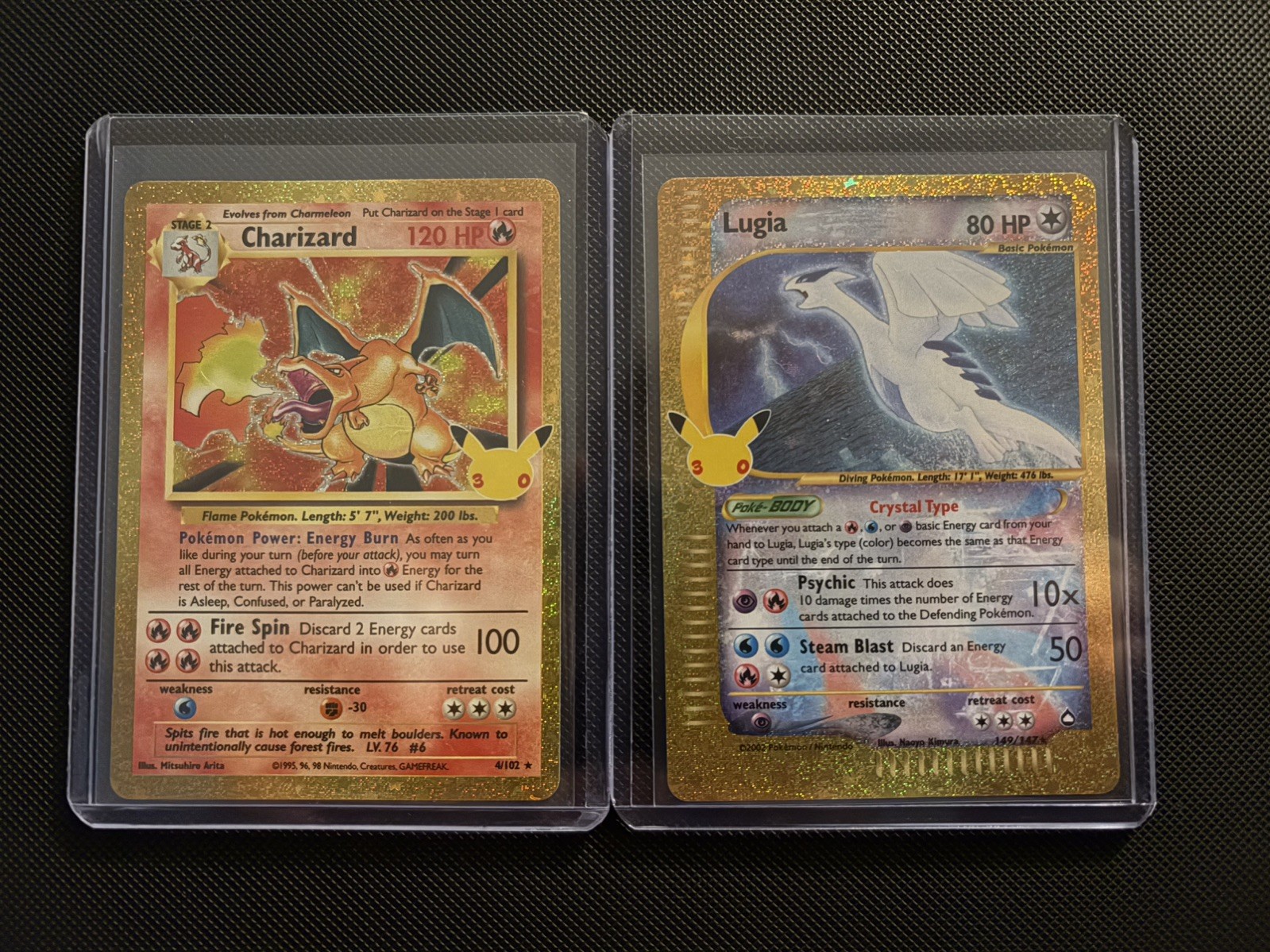 Pokémon 30th Anniversary 2 Card Lot Charizard 4/102 And Lugia 149/147 🔥🔥
