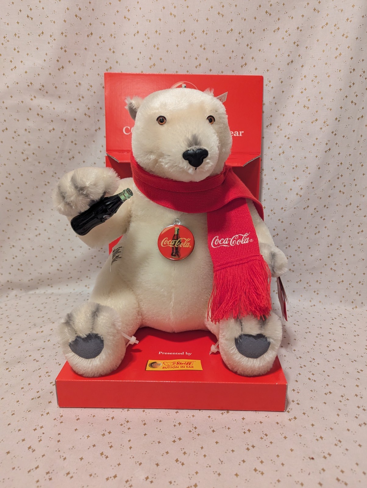 Steiff 1999 COCA COLA Polar Bear Mohair Germany 3213 of 10,000 RARE NEW IN BOX