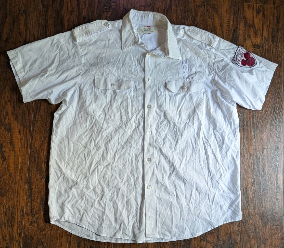 Vinatge Walt Disney Resort Security Cast Member Uniform Shirt Men's 17.5