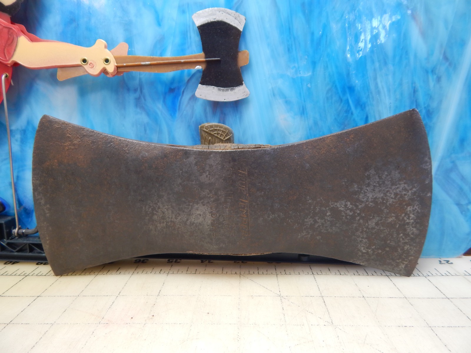 Vintage Double bit axe head KELLY WORKS TRUE TEMPER FLINT EDGE 4.5\