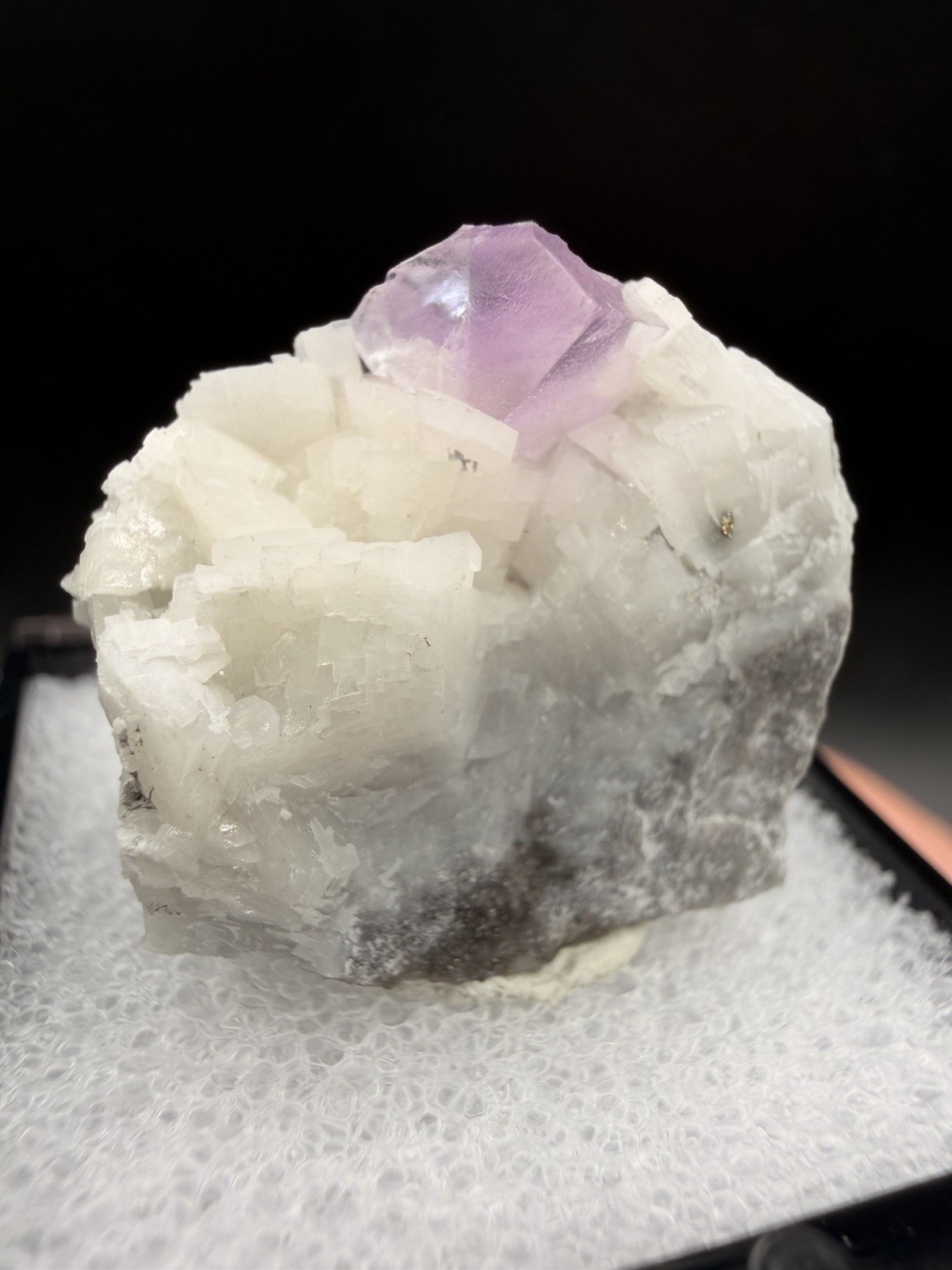 Rare Locale Purple Fluorite on Dolomite (Thumbnail)- Kingsport Quarry, Tennessee