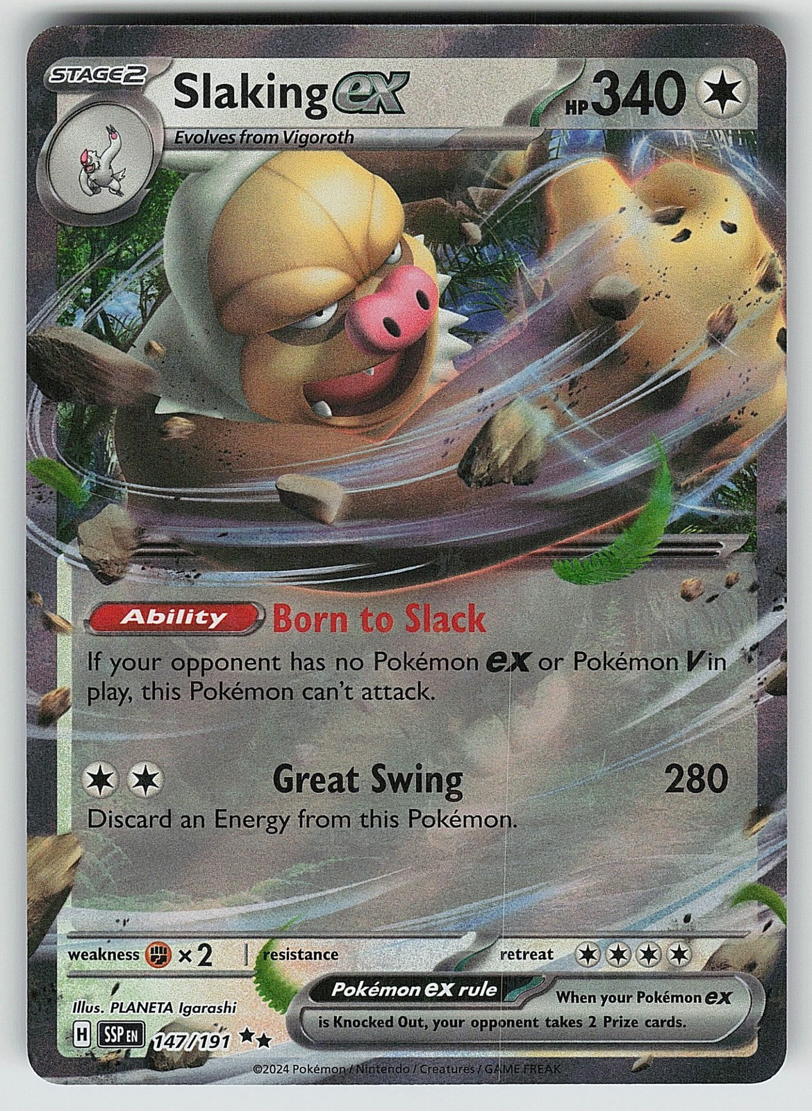 Slaking ex Holofoil SSP - 147/191 NM