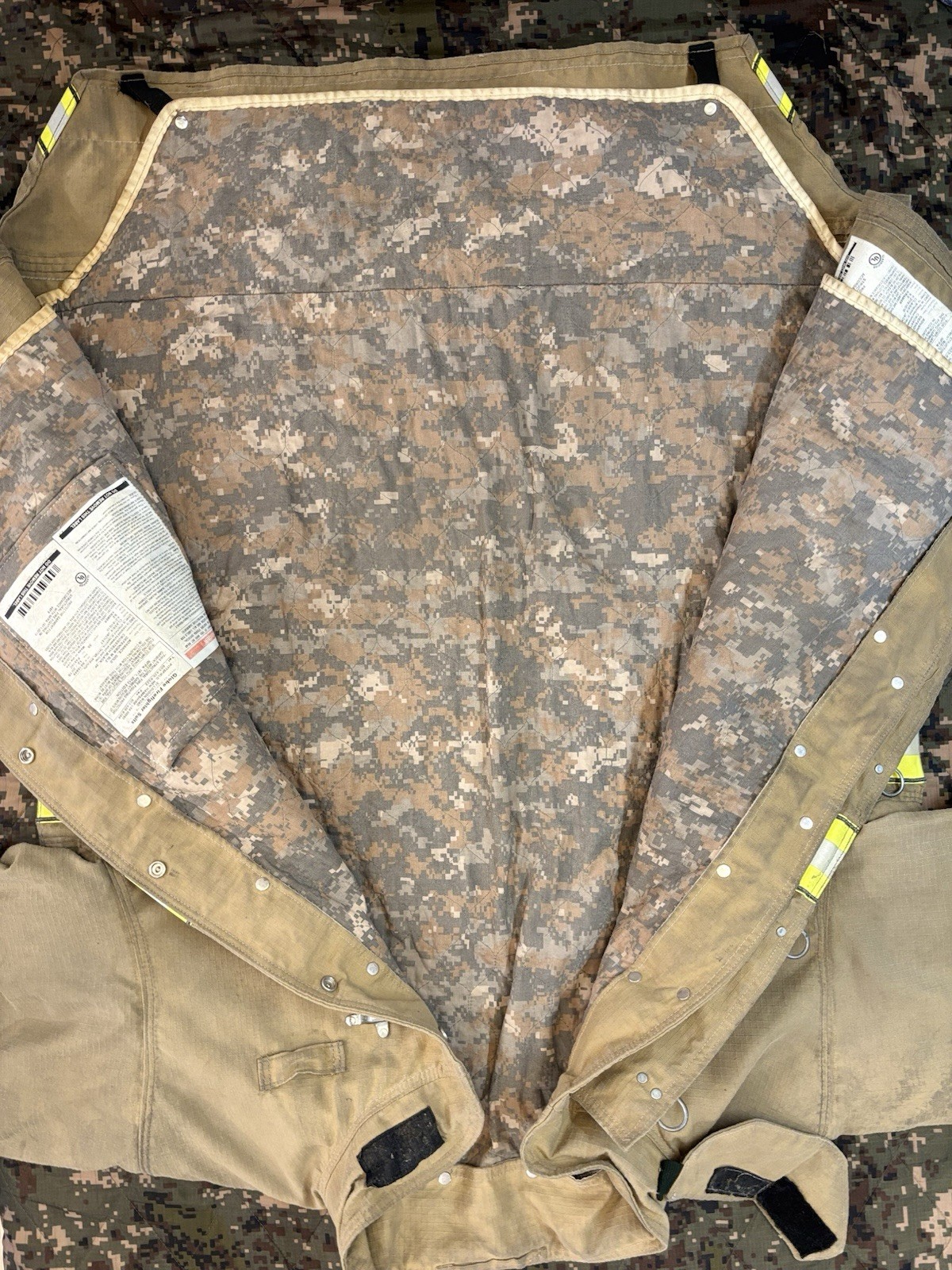 UCP-D Lined Firefighter's Coat  UCPD Experimental Camo Nomex Army Rangers