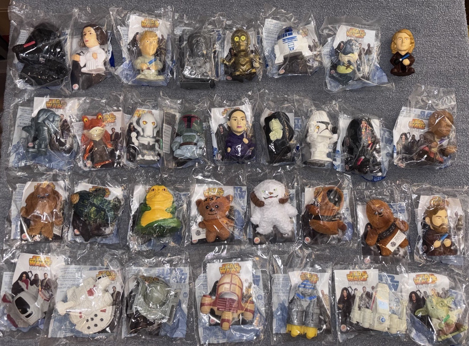 2005 Burger King Star Wars Episode III Complete 31 Toy Set + Bonus Anakin 