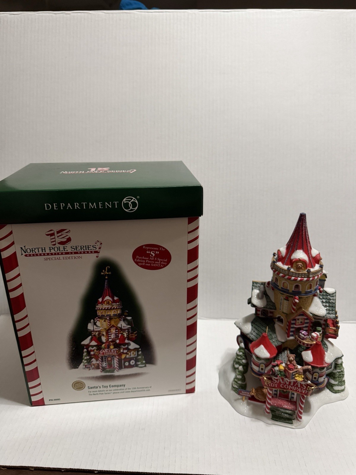 Department 56 Christmas Village Collectible Set Spells SANTA, All Have Box,
