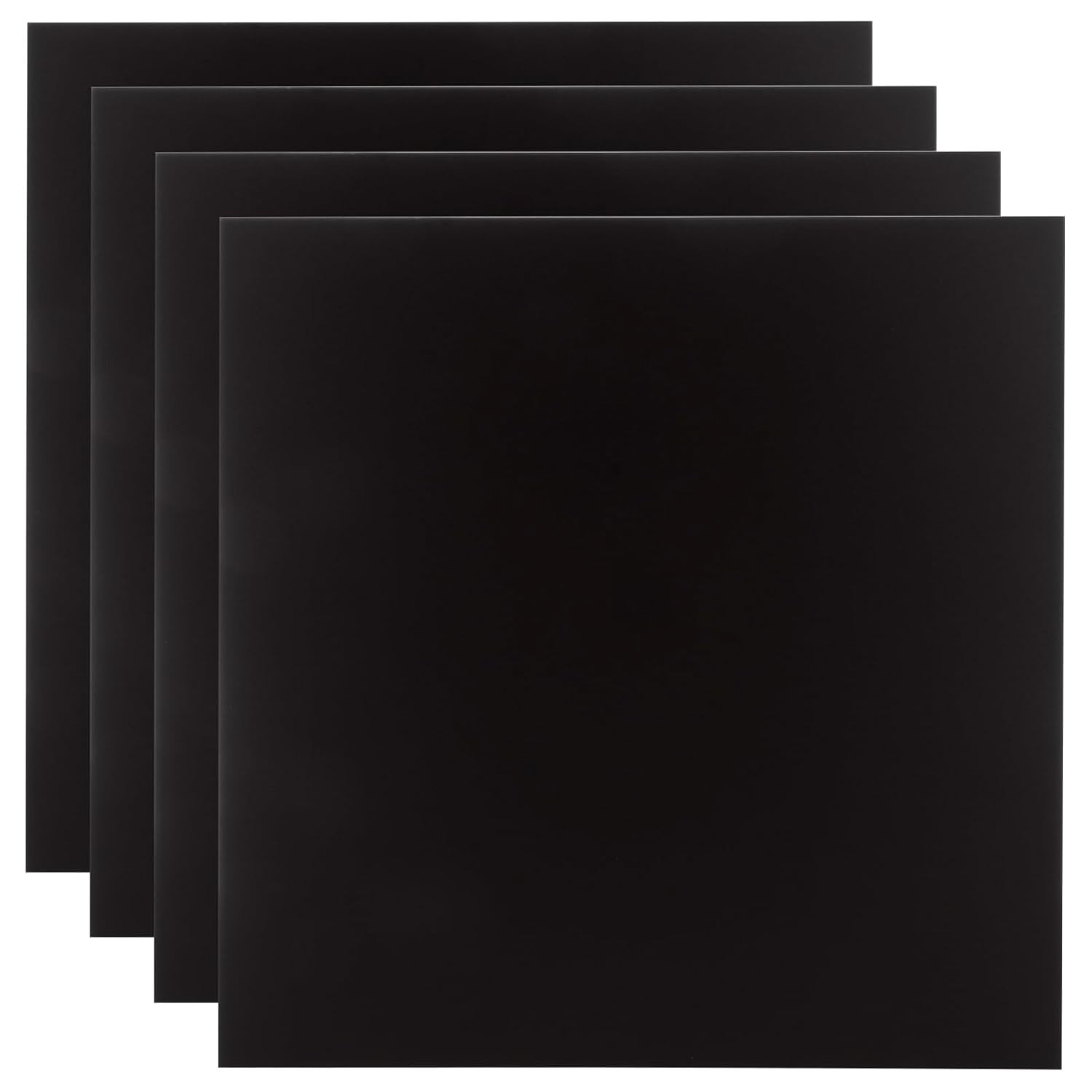 LOYORTY 4PCS 12 x 12 x 1/32 (0.04”) Inch Anodized 12x12x1/32 Inch-4PCS, Black