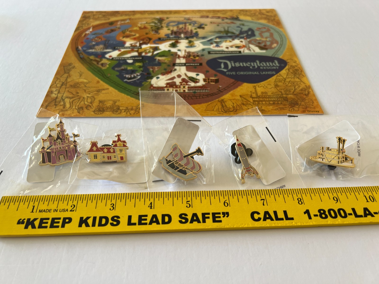 Disneyland Original Lands Pin Set 2005 GWP 5 Pins