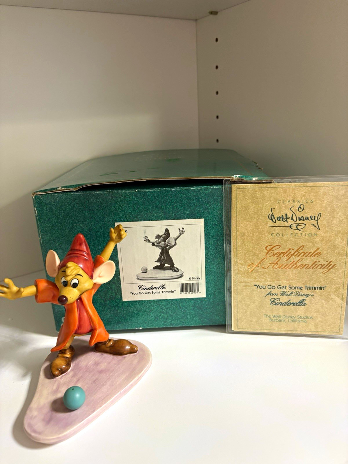 WDCC  Cinderella’s  Jaq Figurines, “You go get Some Trimmin”w/Box & COA