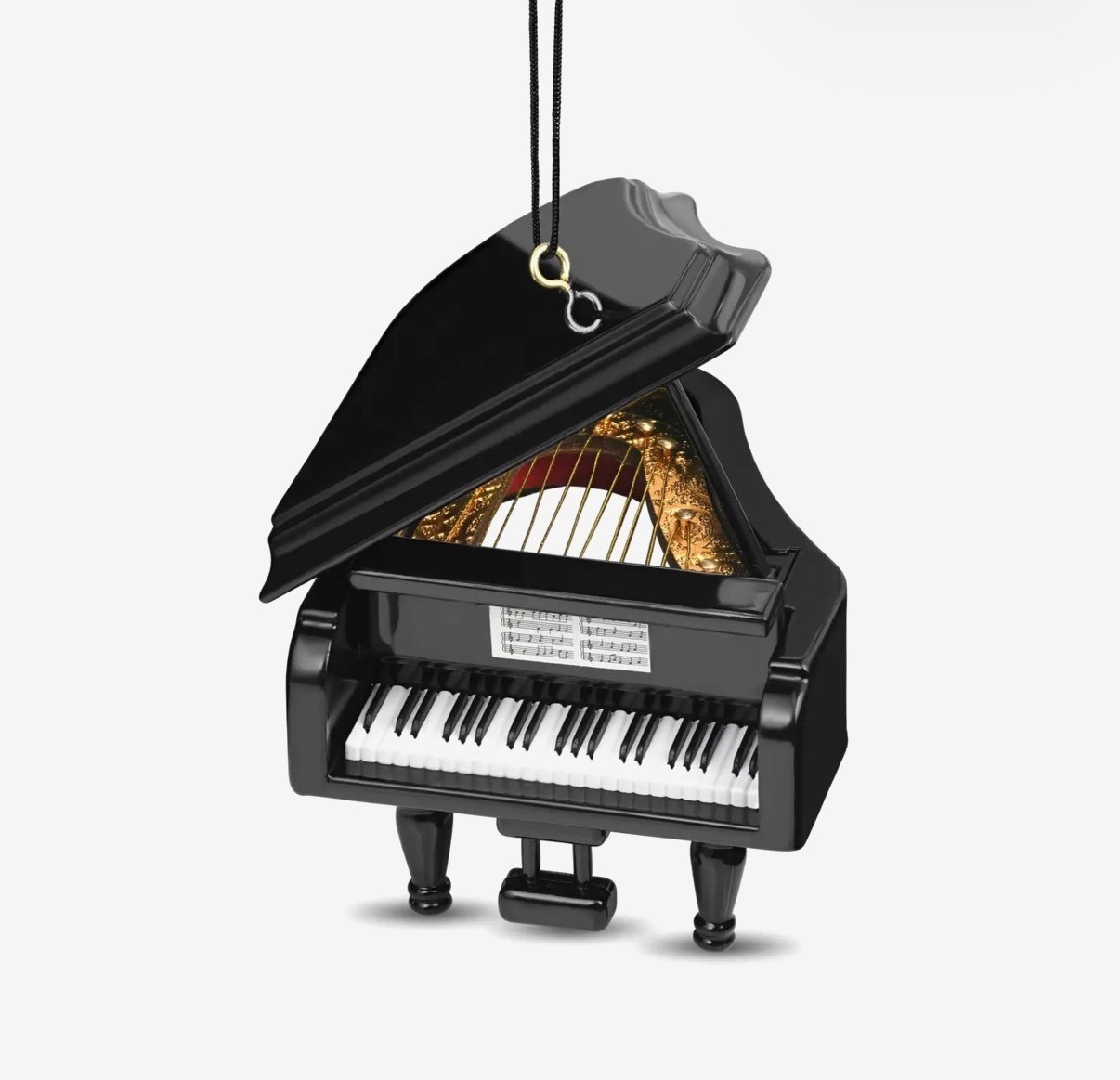 Broadway Gifts 3.5” Black Grand Piano Christmas Ornament Music Decor w/ Box