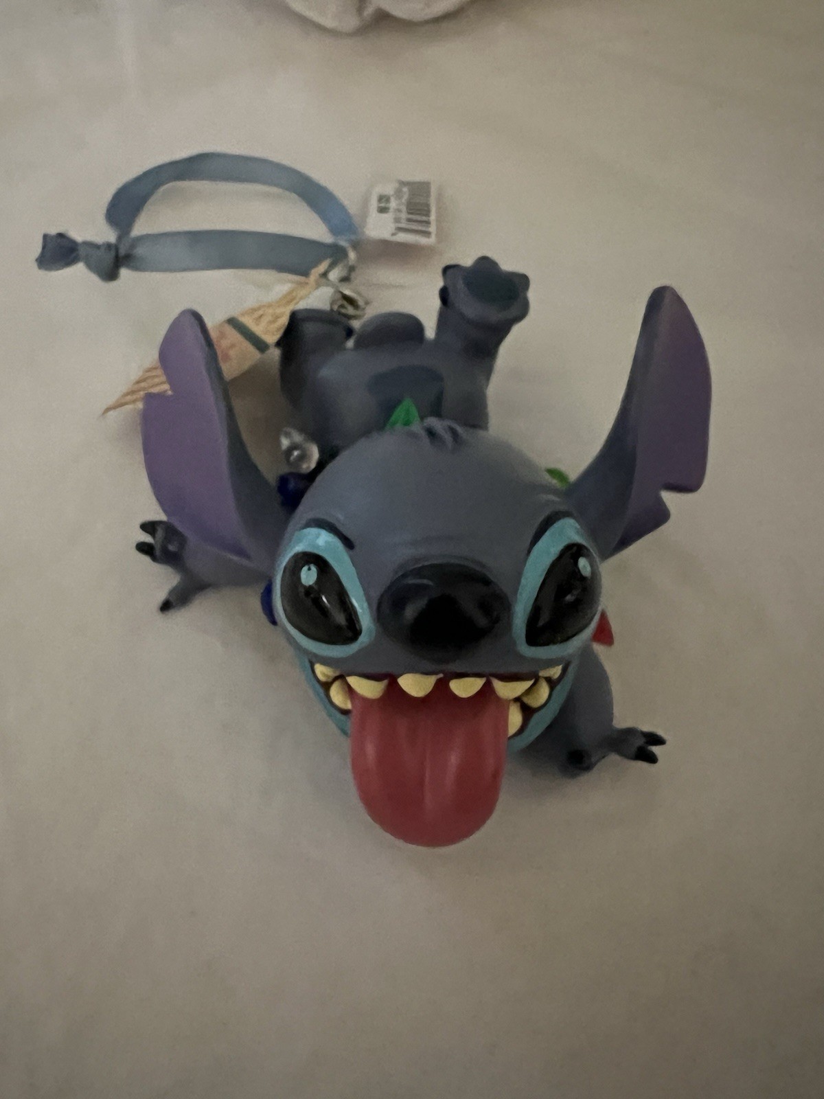 NWT Rare Disney Parks Ornament 2021 Stitch Upside Down With Christmas Lights