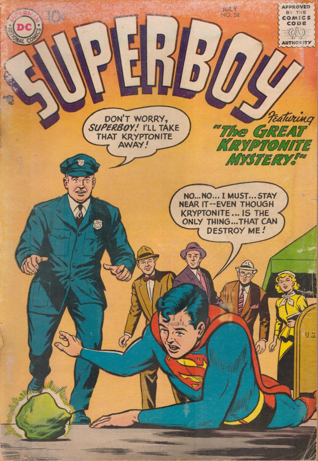 54263: DC COMICS SUPERBOY #58 G Grade