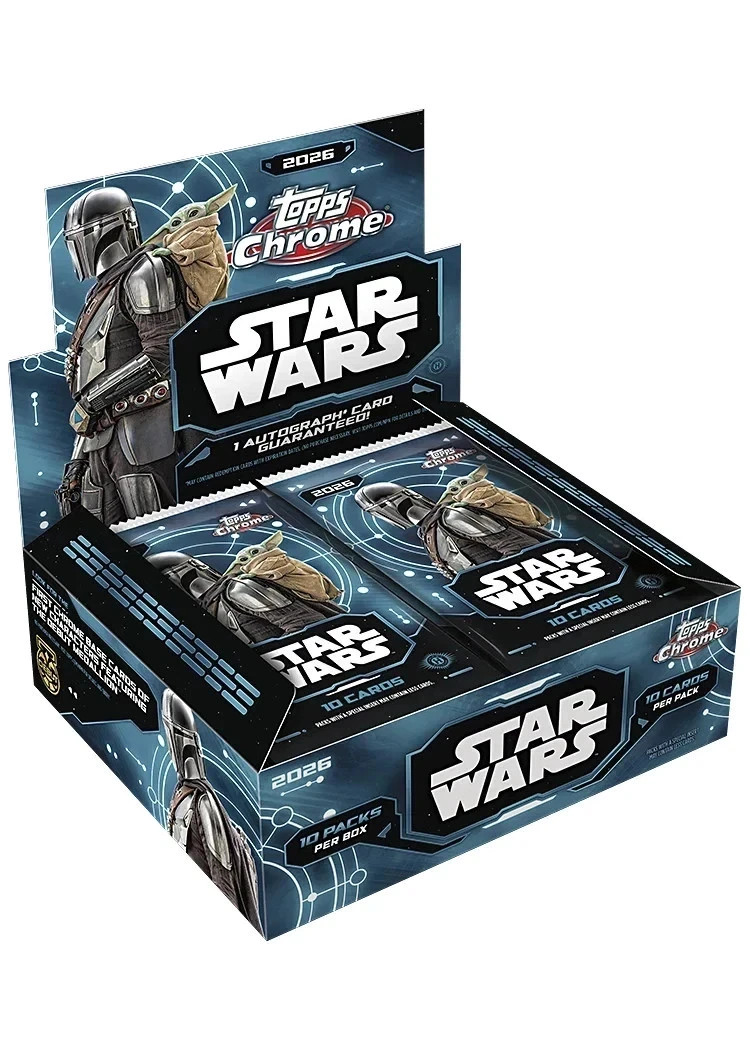 2026 Topps Chrome Star Wars Hobby Box Sealed Presale Trading Cards